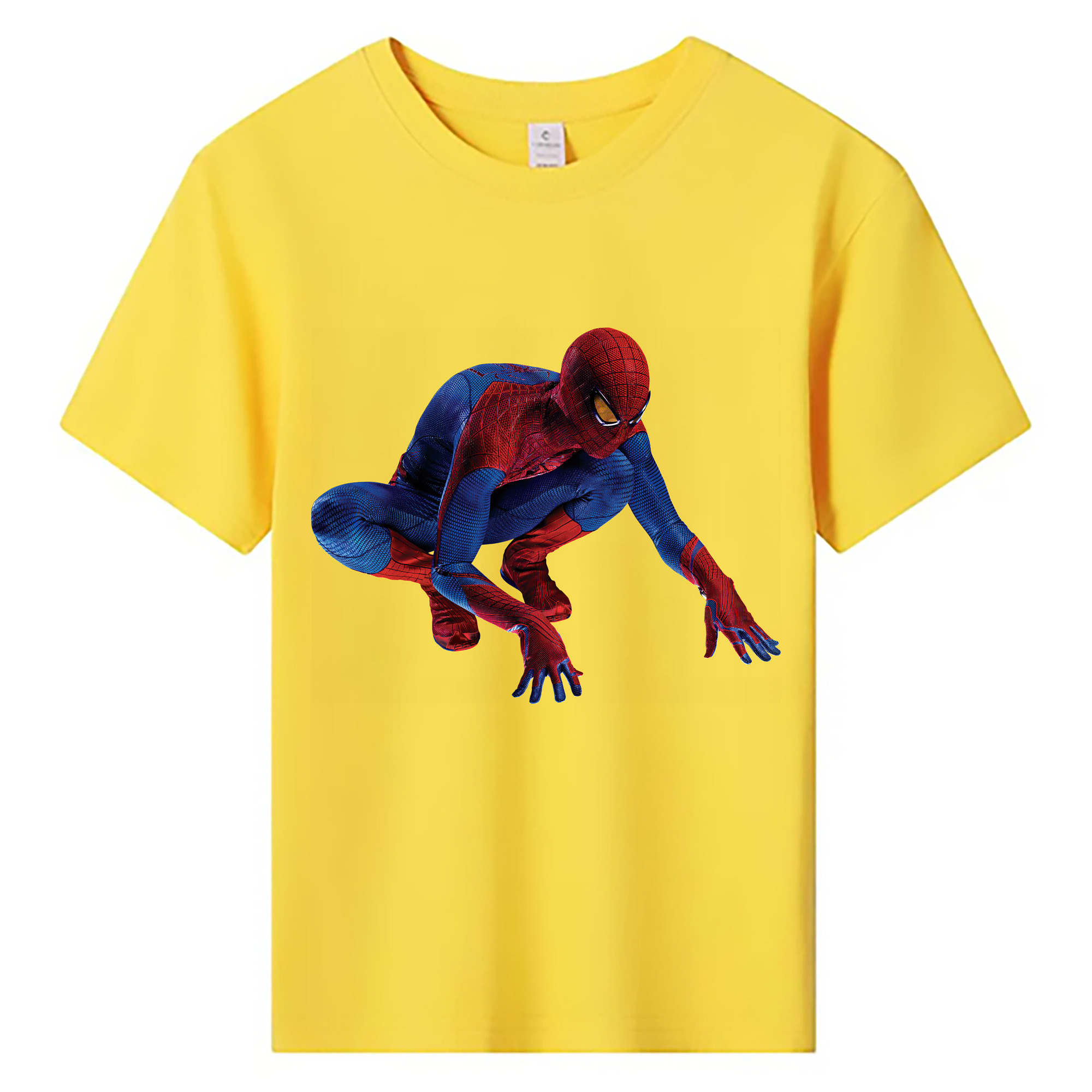 （画像用） Spider Man スパイダーマン 綿100％キッズTシャツ（フロントプリント）