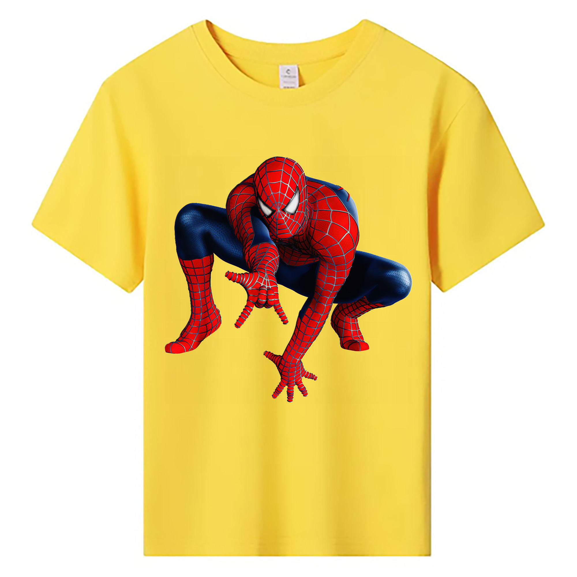 （画像用） Spider Man スパイダーマン 綿100％キッズTシャツ（フロントプリント）