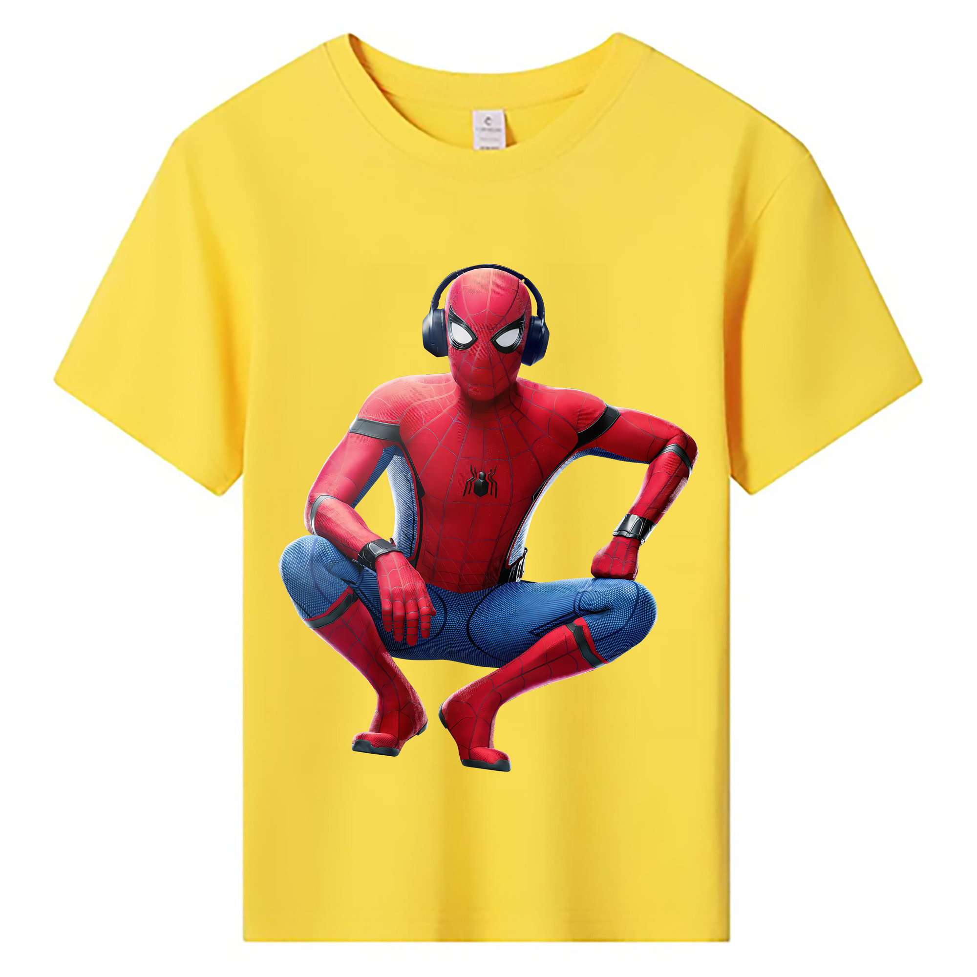（画像用） Spider Man スパイダーマン 綿100％キッズTシャツ（フロントプリント）