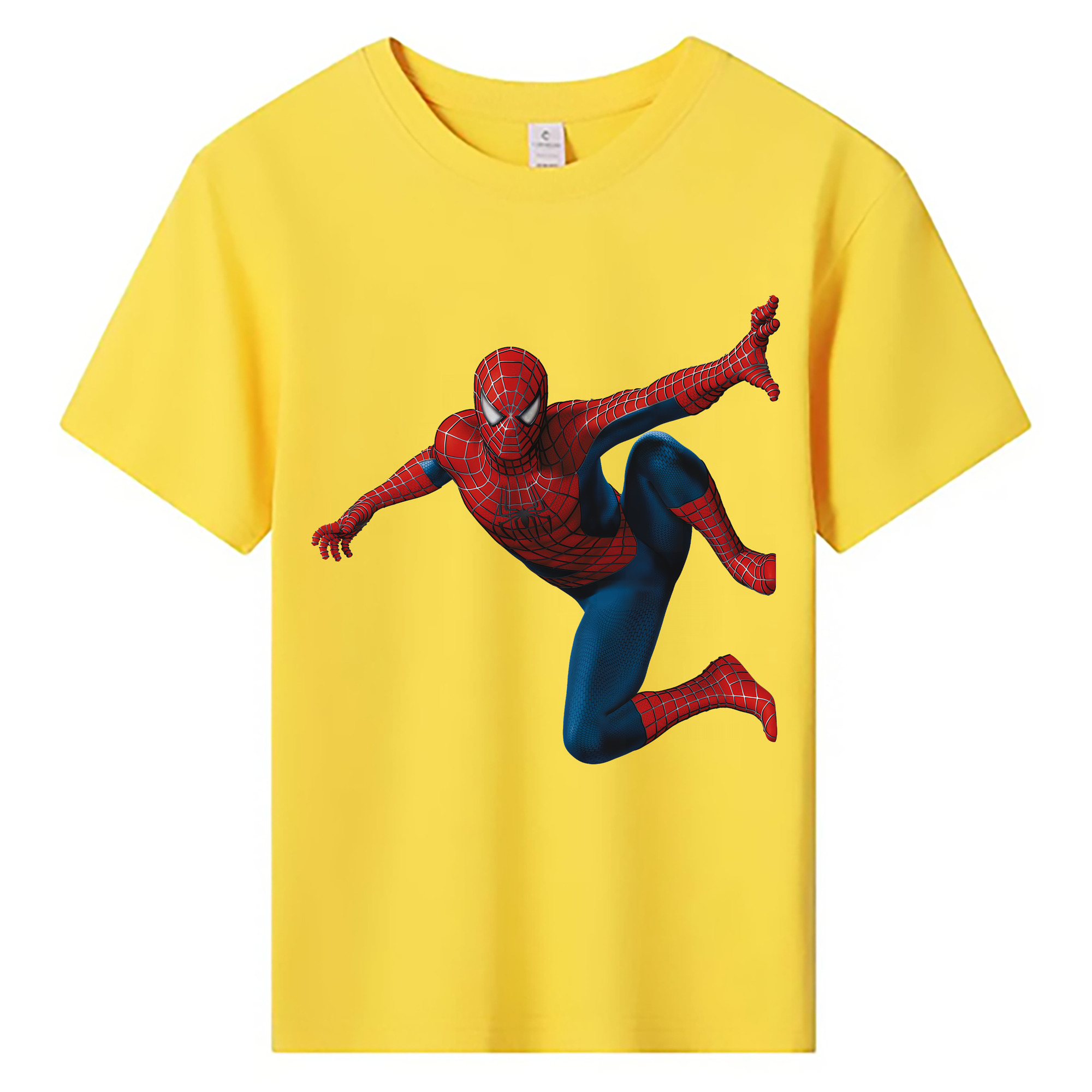 （画像用） Spider Man スパイダーマン 綿100％キッズTシャツ（フロントプリント）