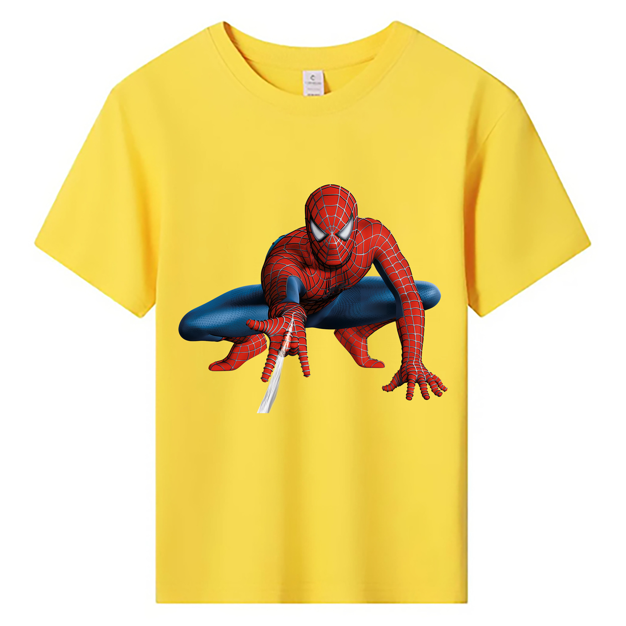 （画像用） Spider Man スパイダーマン 綿100％キッズTシャツ（フロントプリント）