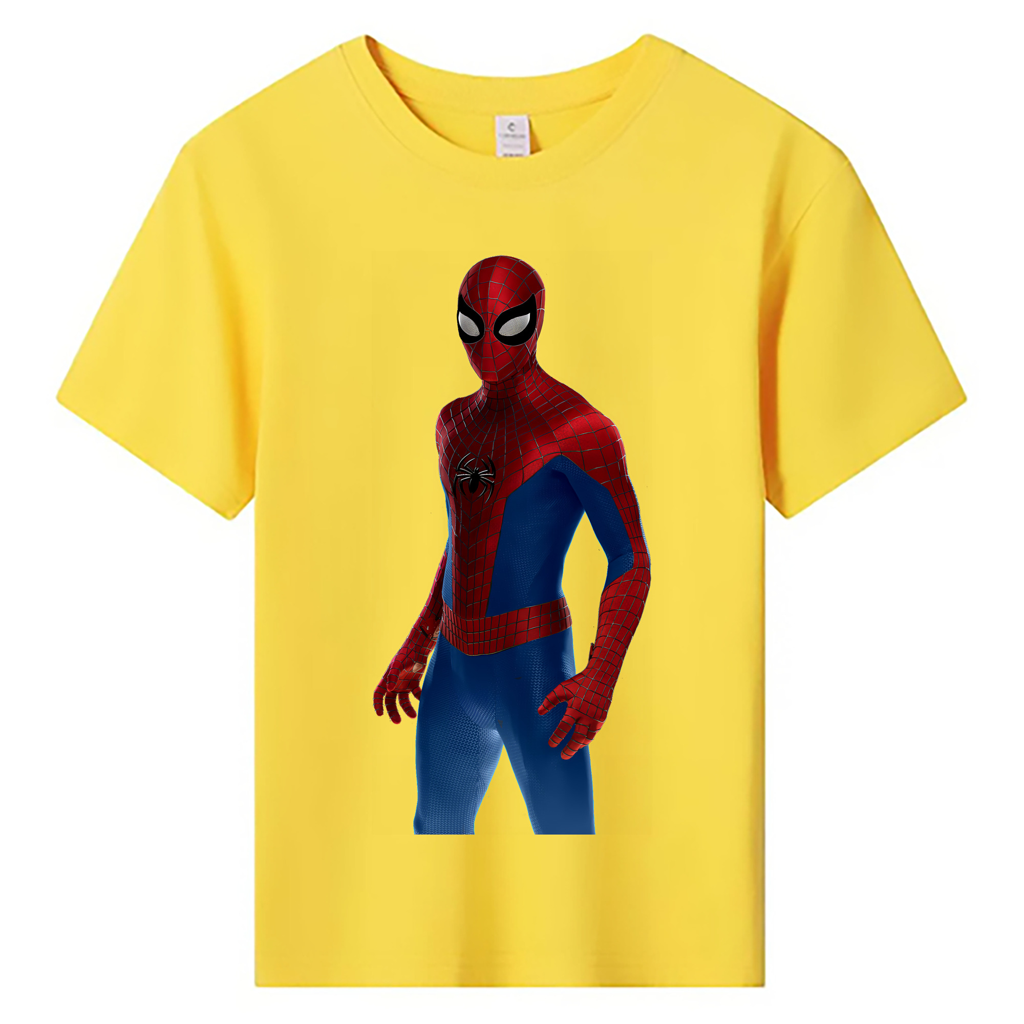 （画像用） Spider Man スパイダーマン 綿100％キッズTシャツ（フロントプリント）