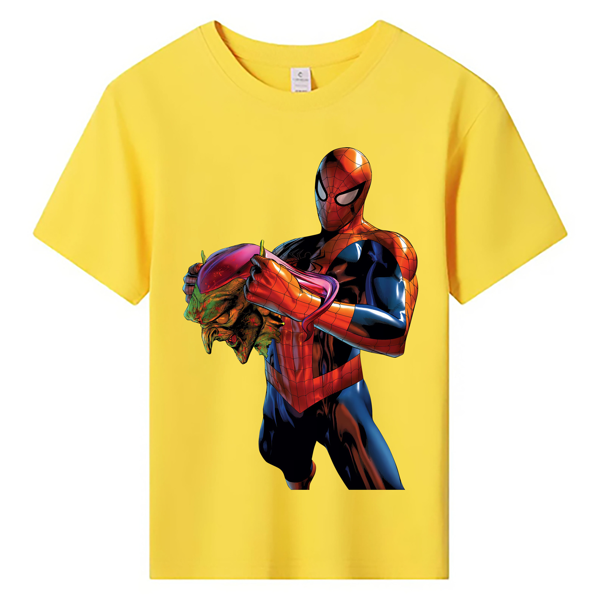 （画像用） Spider Man スパイダーマン 綿100％キッズTシャツ（フロントプリント）