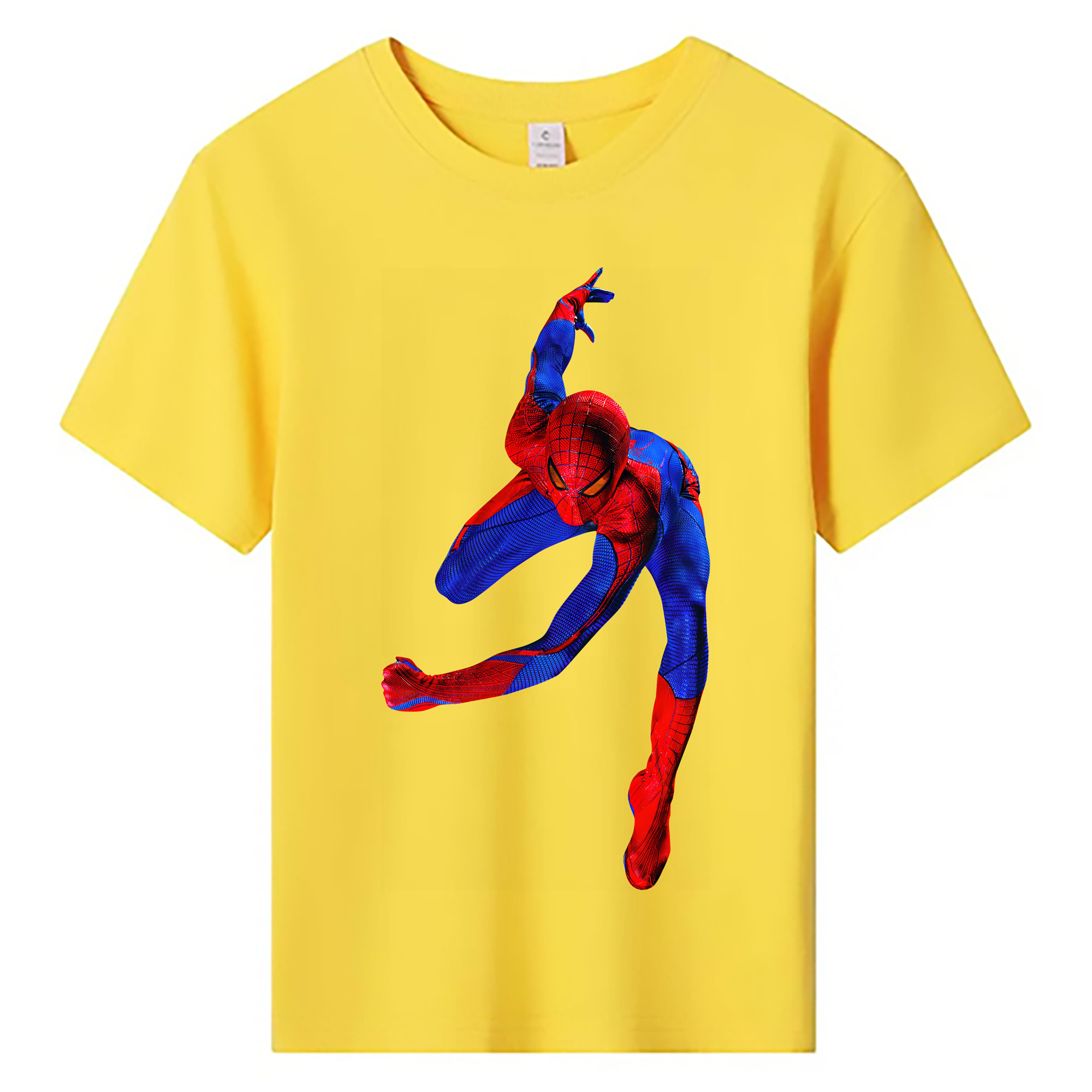 （画像用） Spider Man スパイダーマン 綿100％キッズTシャツ（フロントプリント）