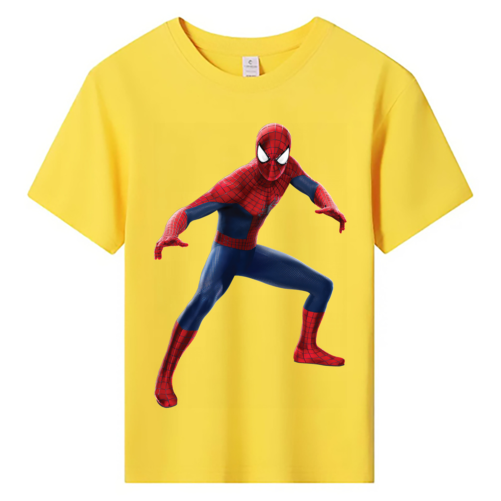 （画像用） Spider Man スパイダーマン 綿100％キッズTシャツ（フロントプリント）