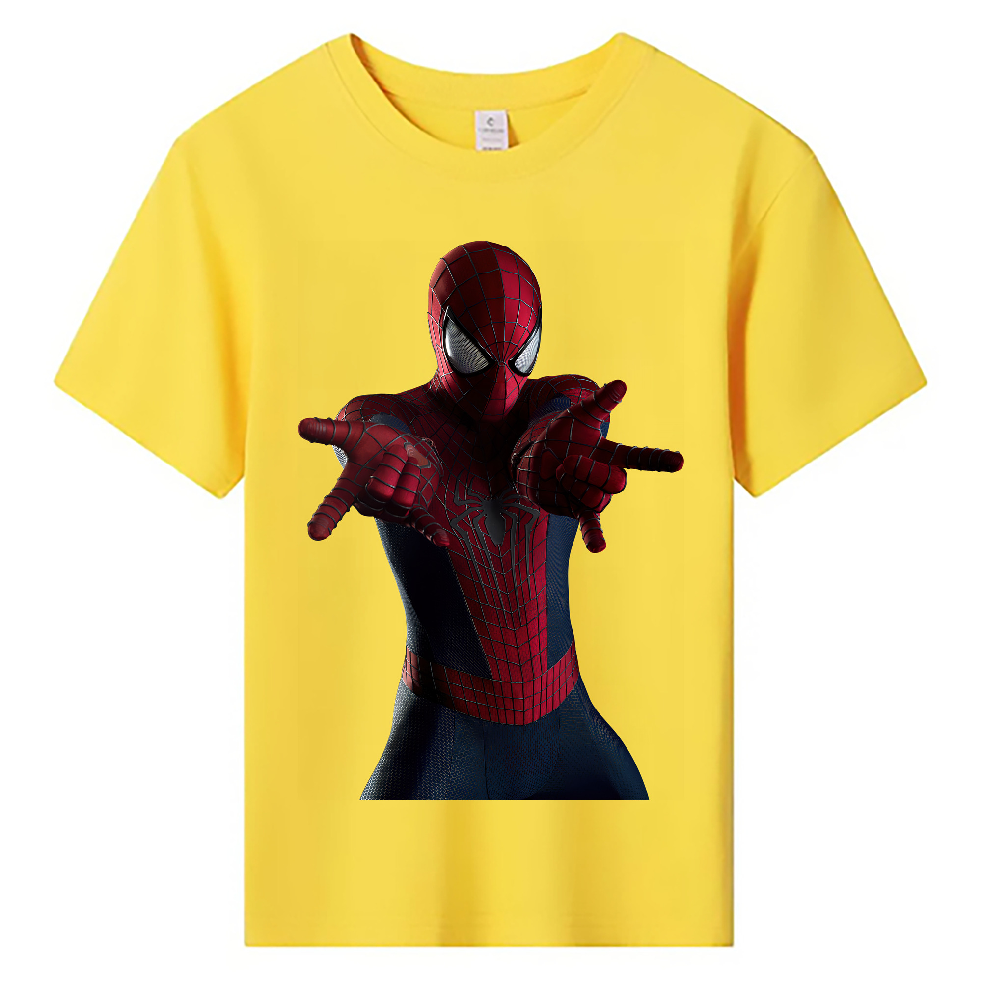 （画像用） Spider Man スパイダーマン 綿100％キッズTシャツ（フロントプリント）