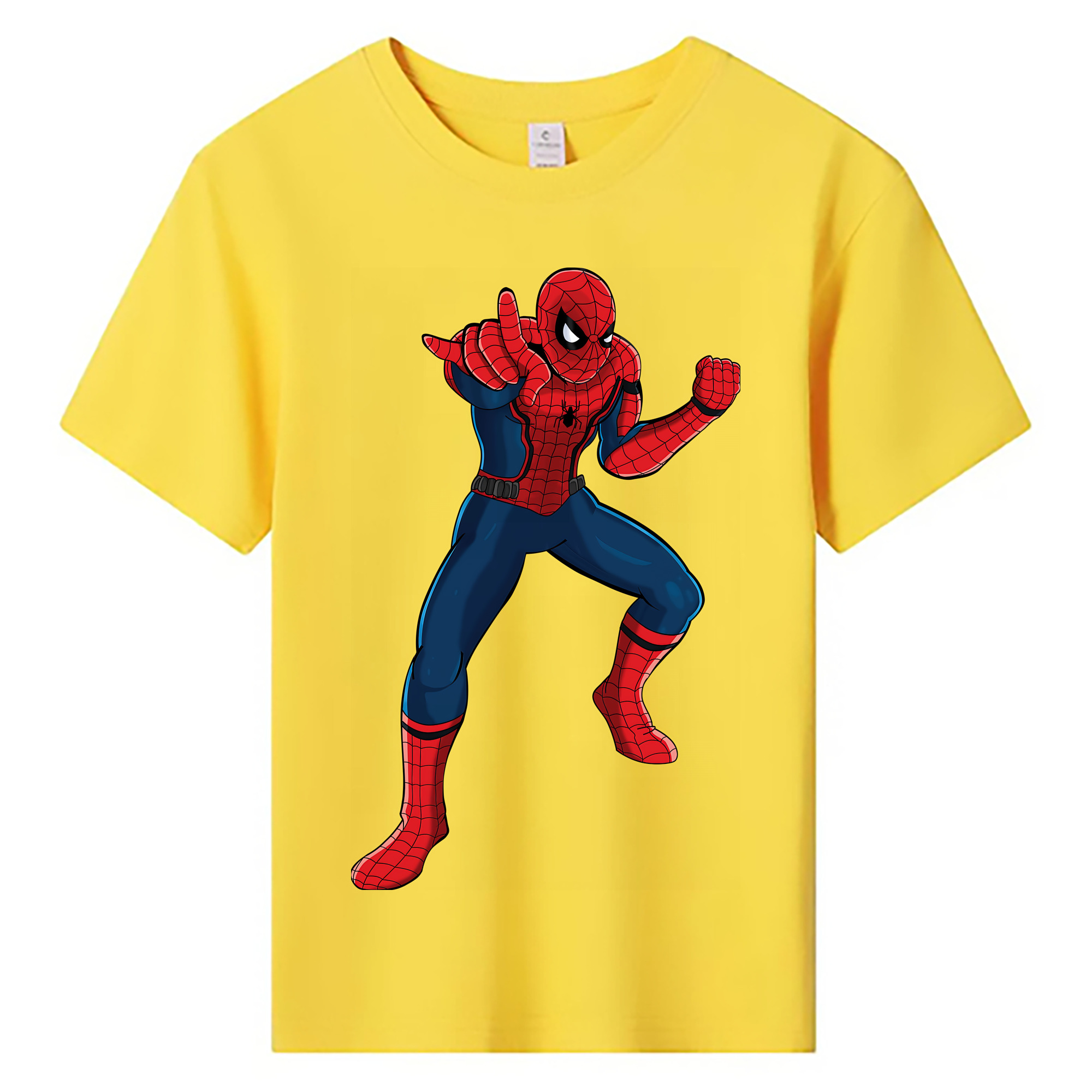 （画像用） Spider Man スパイダーマン 綿100％キッズTシャツ（フロントプリント）