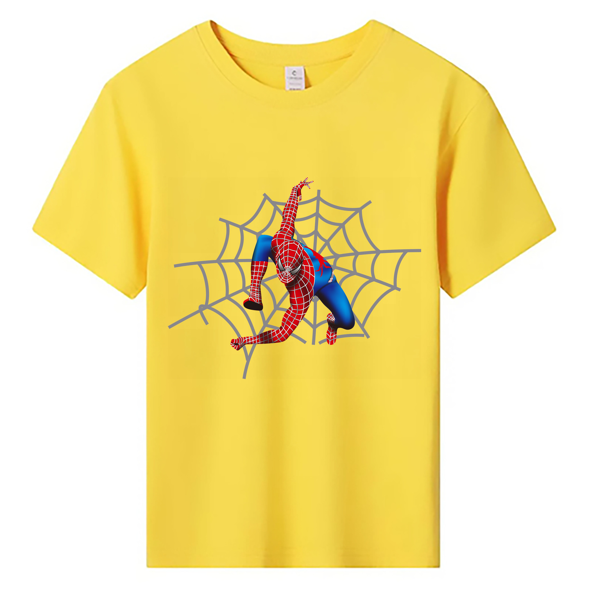 （画像用） Spider Man スパイダーマン 綿100％キッズTシャツ（フロントプリント）