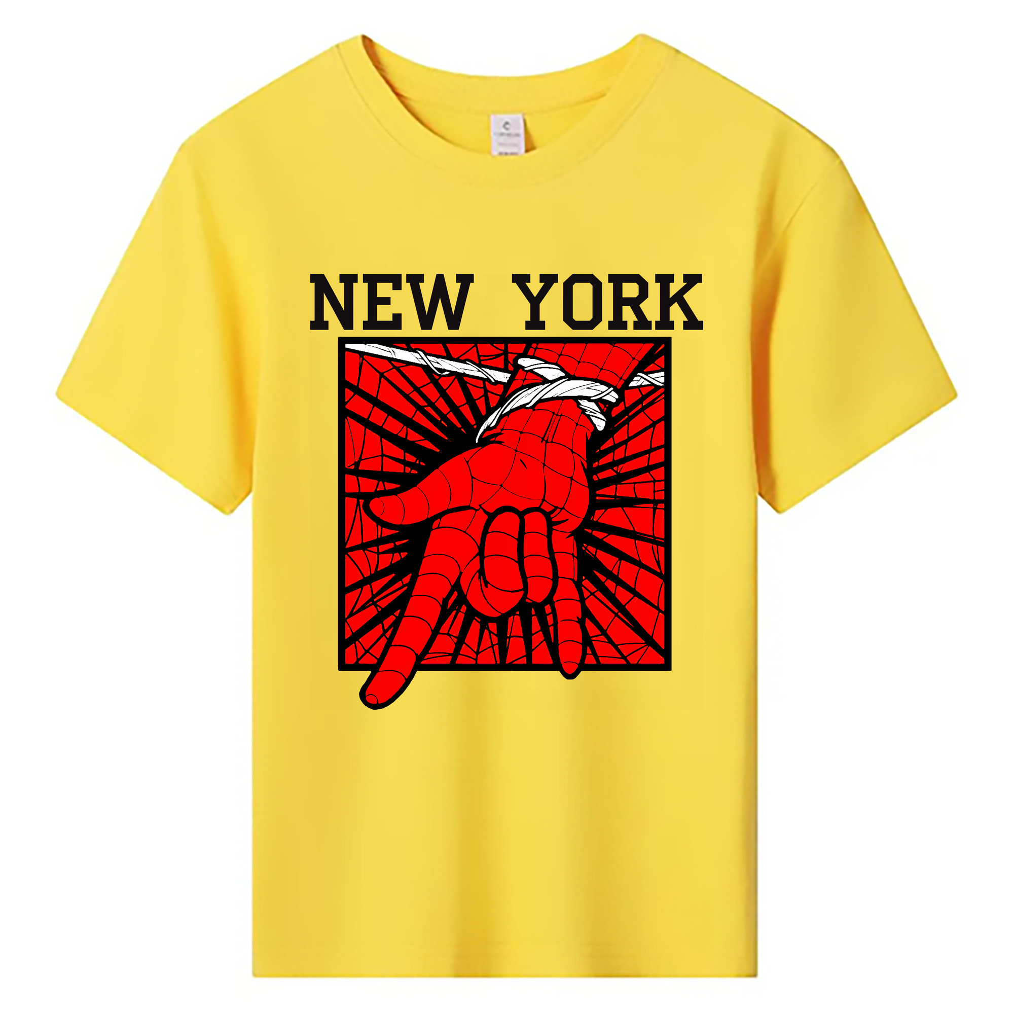 （画像用） Spider Man スパイダーマン 綿100％キッズTシャツ（フロントプリント）