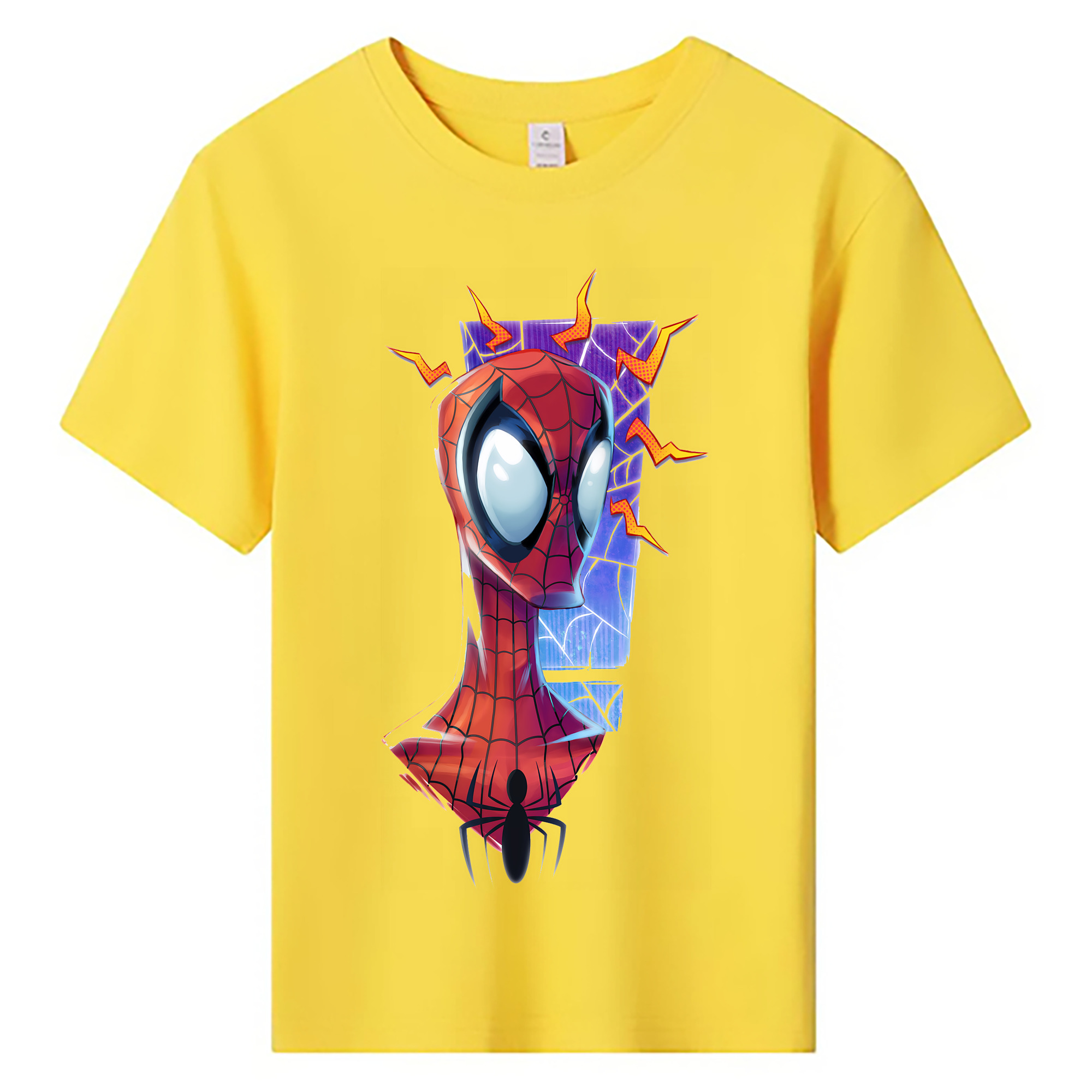 （画像用） Spider Man スパイダーマン 綿100％キッズTシャツ（フロントプリント）