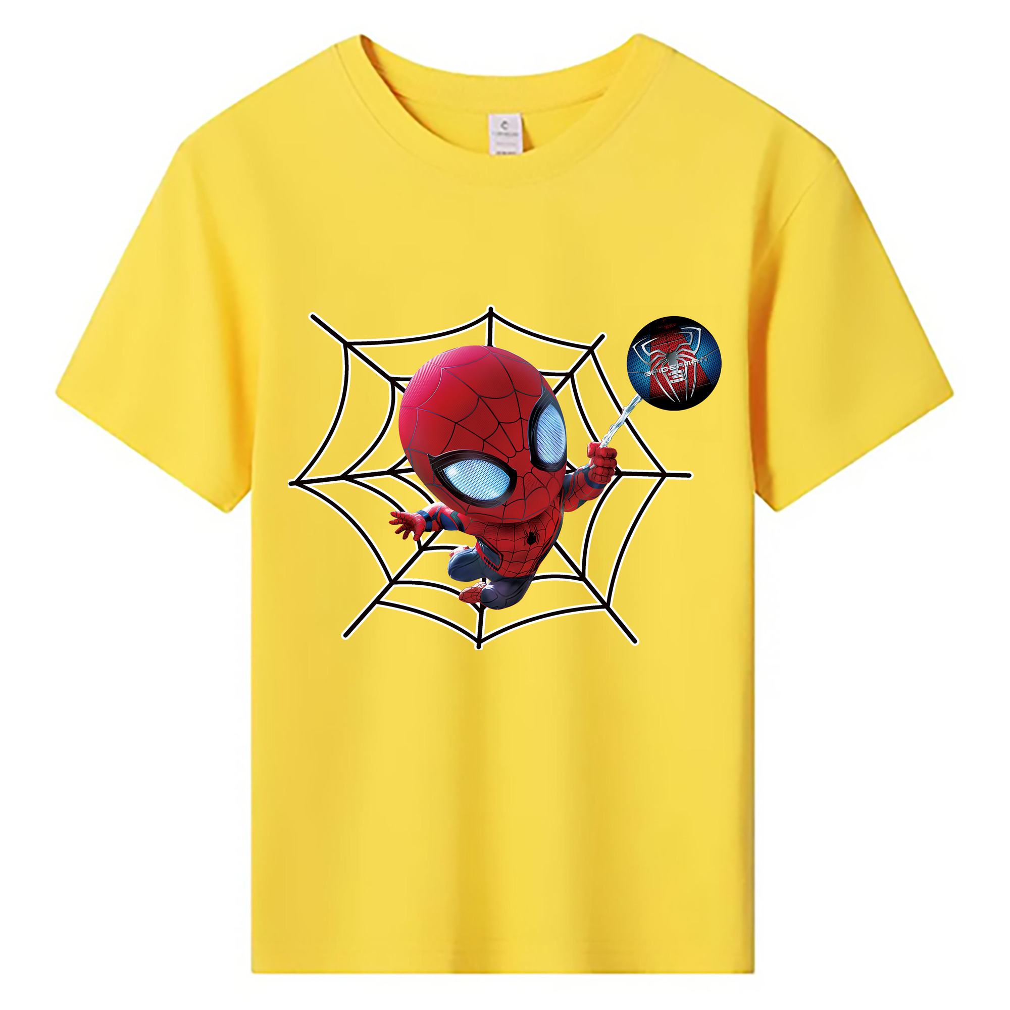（画像用） Spider Man スパイダーマン 綿100％キッズTシャツ（フロントプリント）