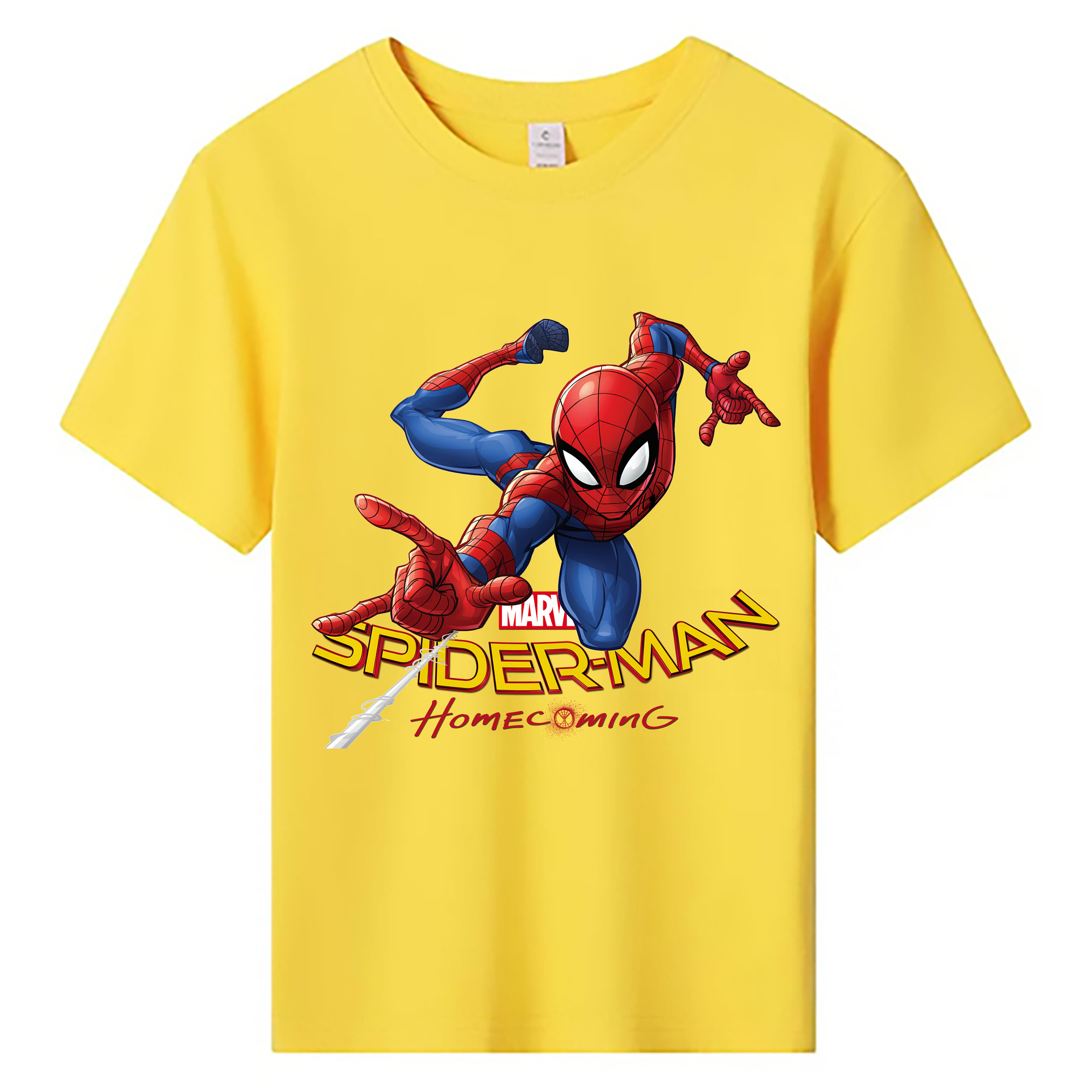（画像用） Spider Man スパイダーマン 綿100％キッズTシャツ（フロントプリント）