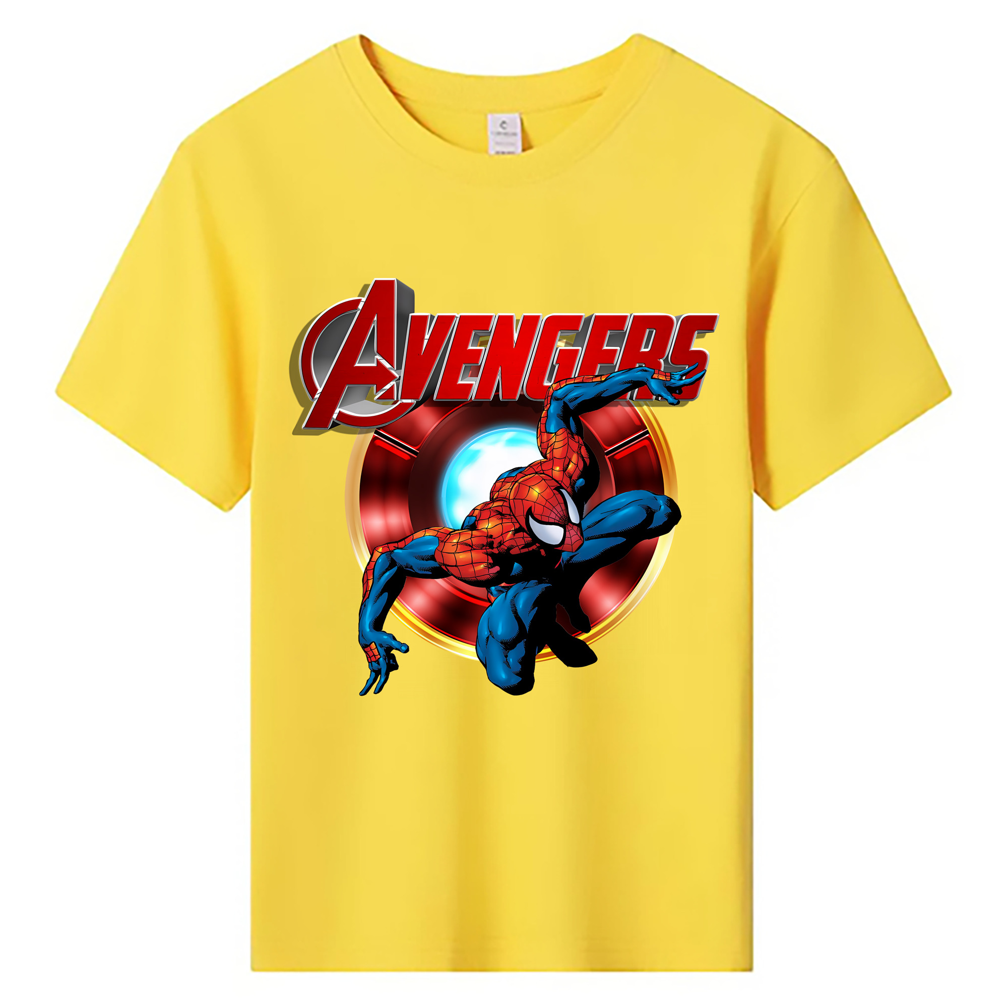 （画像用） Spider Man スパイダーマン 綿100％キッズTシャツ（フロントプリント）