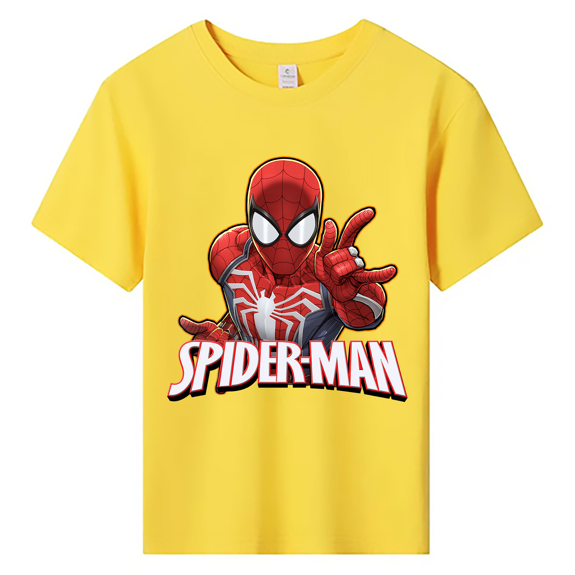 （画像用） Spider Man スパイダーマン 綿100％キッズTシャツ（フロントプリント）