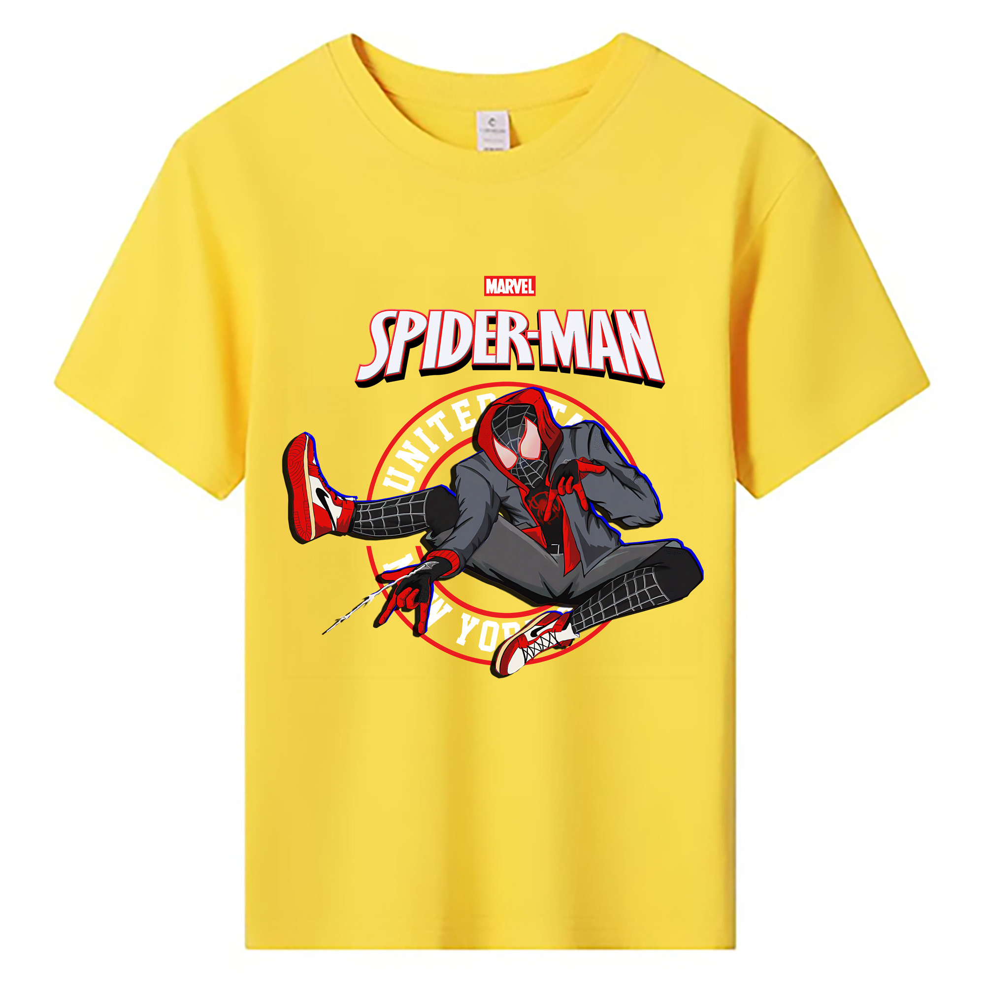 （画像用） Spider Man スパイダーマン 綿100％キッズTシャツ（フロントプリント）