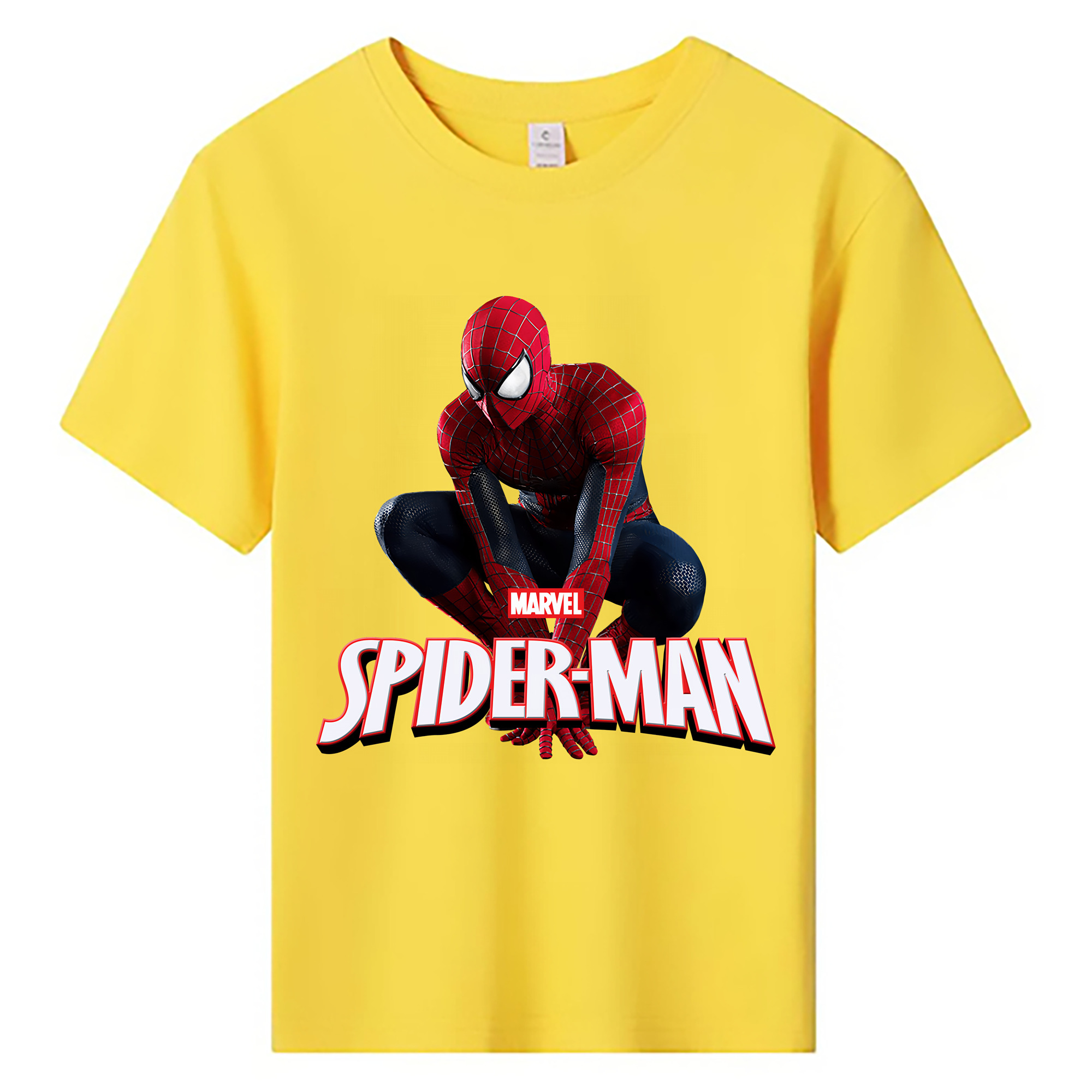 （画像用） Spider Man スパイダーマン 綿100％キッズTシャツ（フロントプリント）
