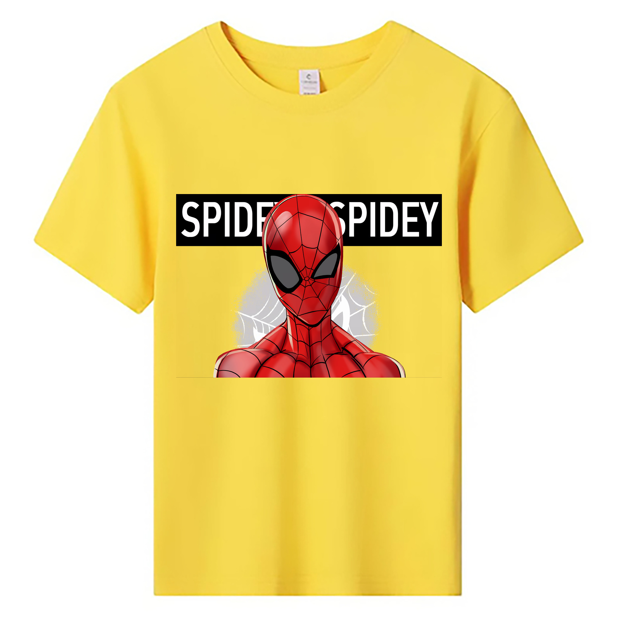 （画像用） Spider Man スパイダーマン 綿100％キッズTシャツ（フロントプリント）