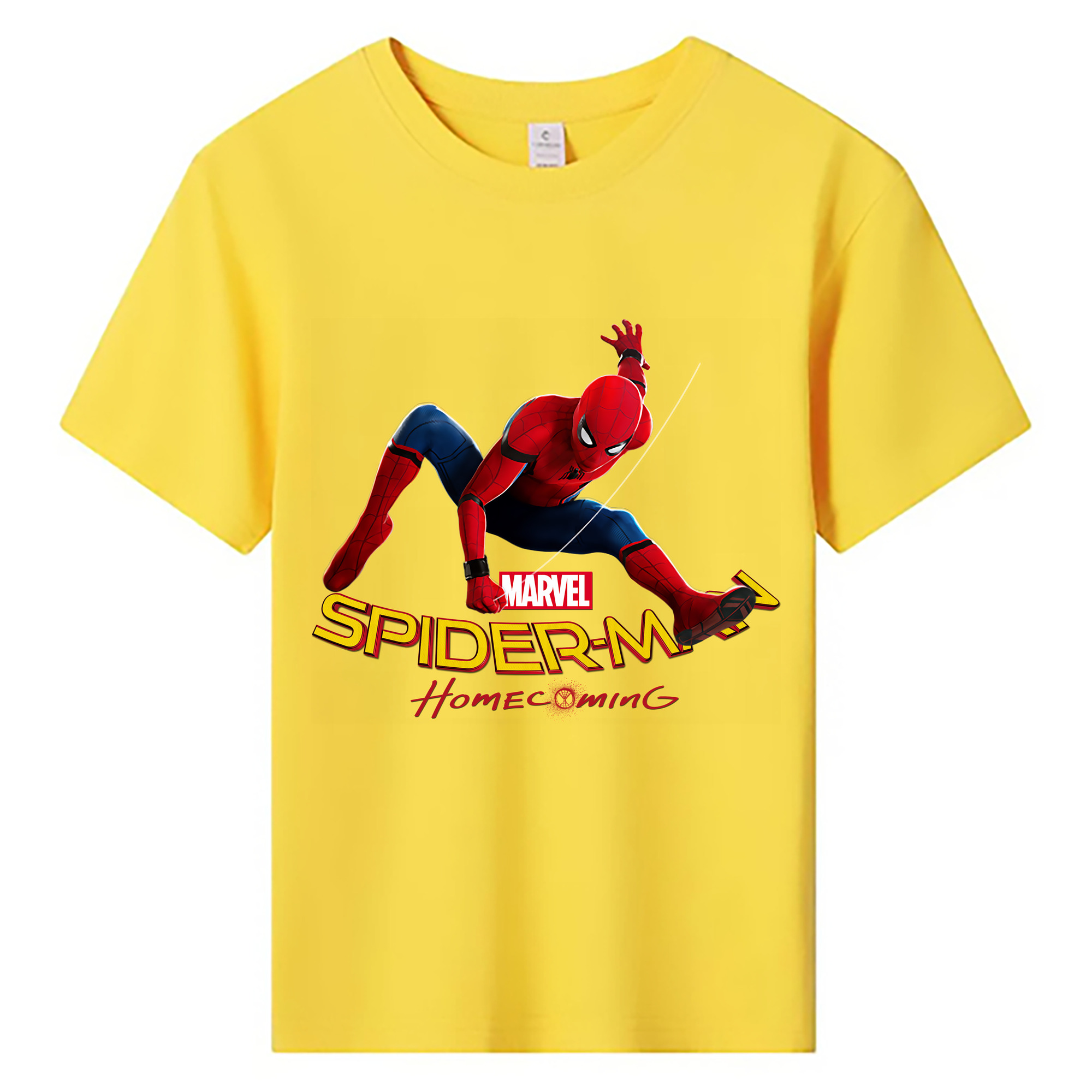 （画像用） Spider Man スパイダーマン 綿100％キッズTシャツ（フロントプリント）