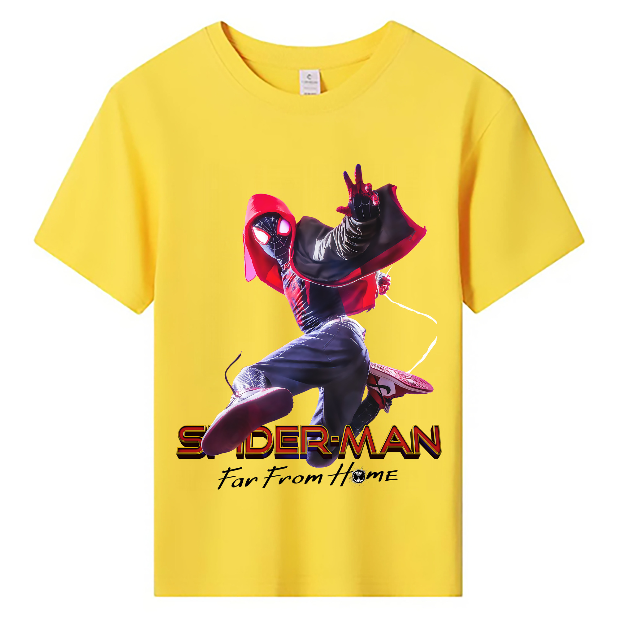 （画像用） Spider Man スパイダーマン 綿100％キッズTシャツ（フロントプリント）