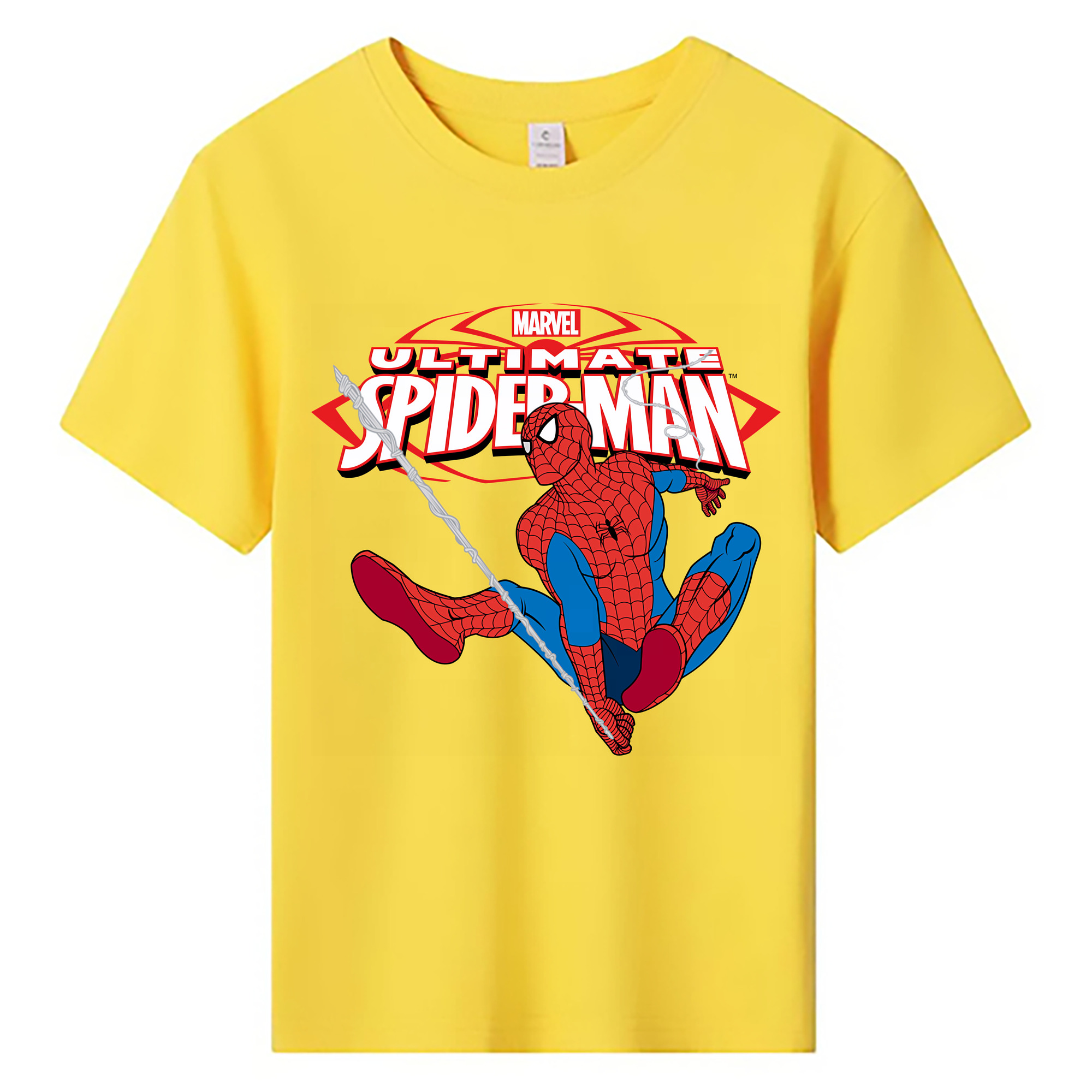 （画像用） Spider Man スパイダーマン 綿100％キッズTシャツ（フロントプリント）