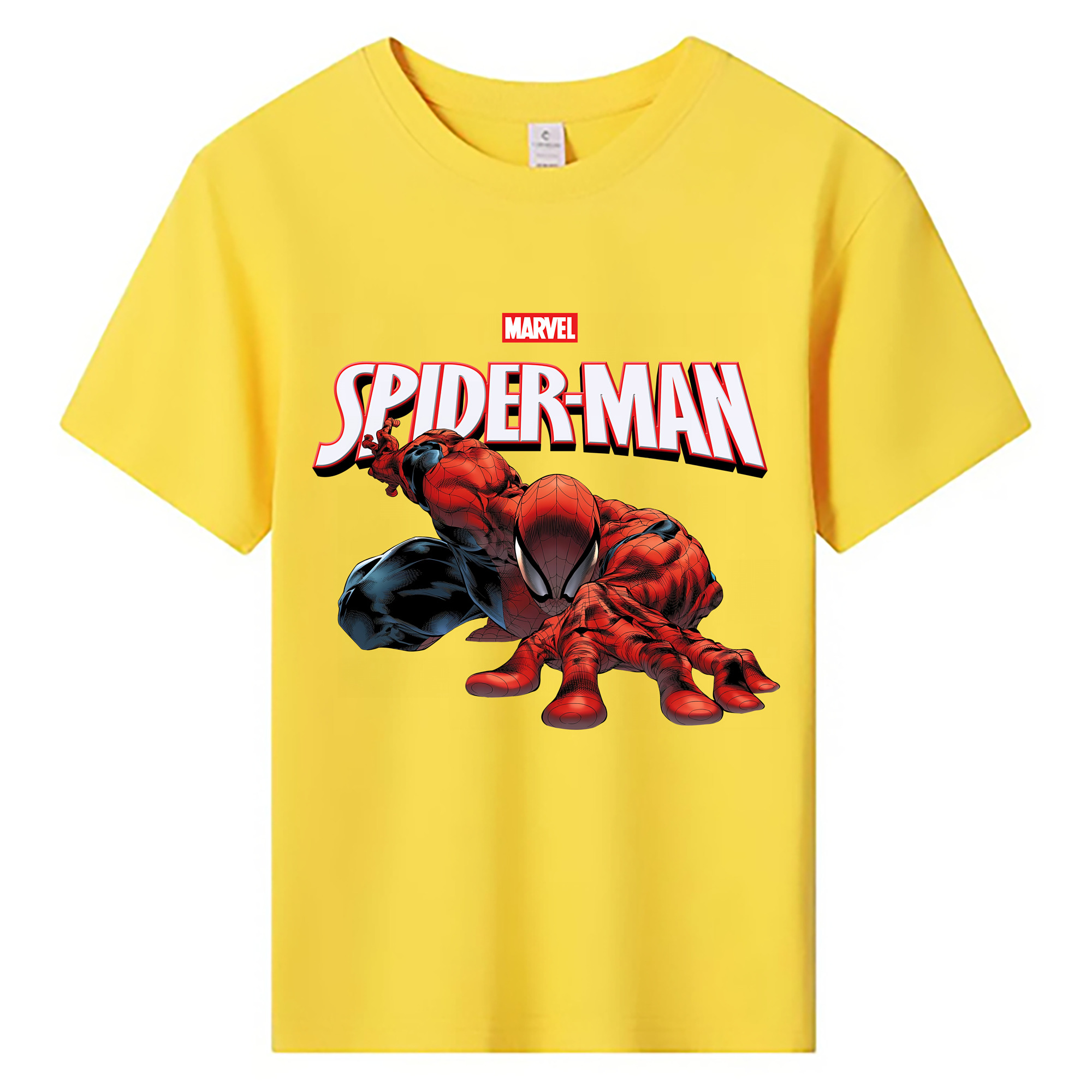 （画像用） Spider Man スパイダーマン 綿100％キッズTシャツ（フロントプリント）