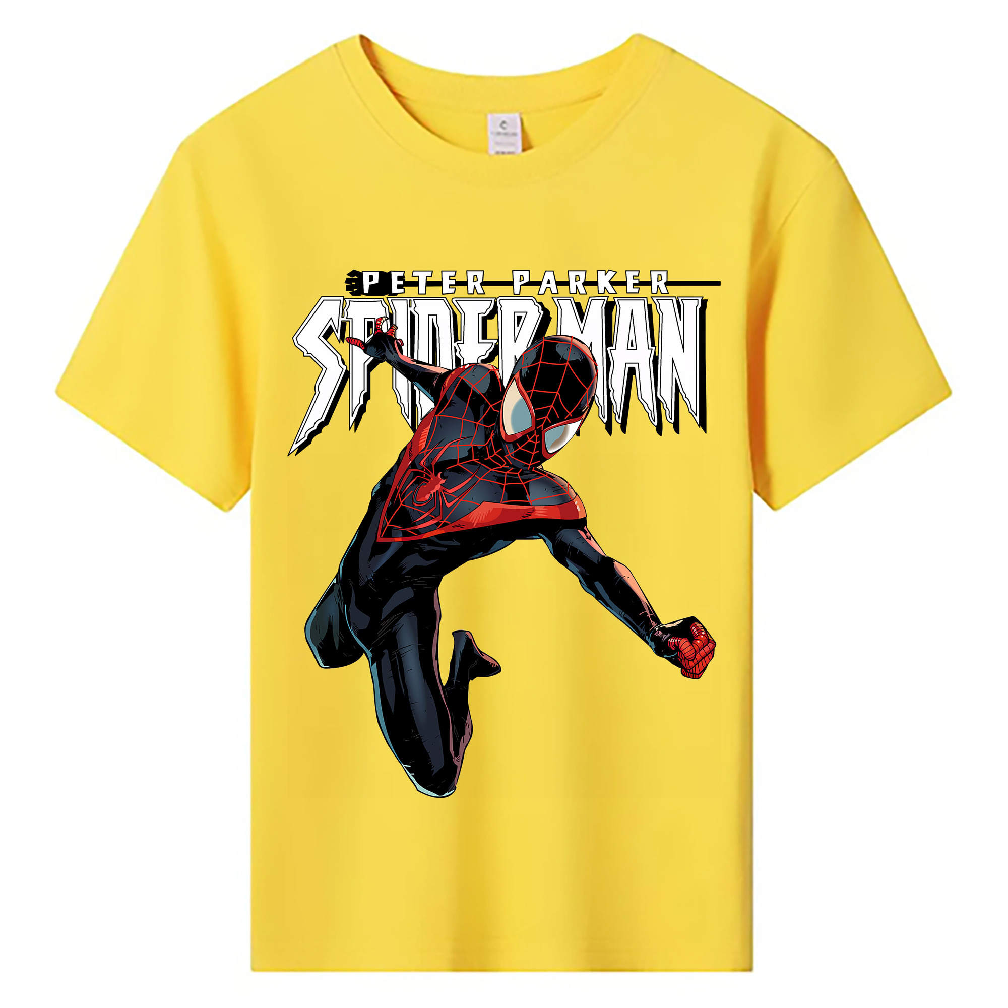 （画像用） Spider Man スパイダーマン 綿100％キッズTシャツ（フロントプリント）