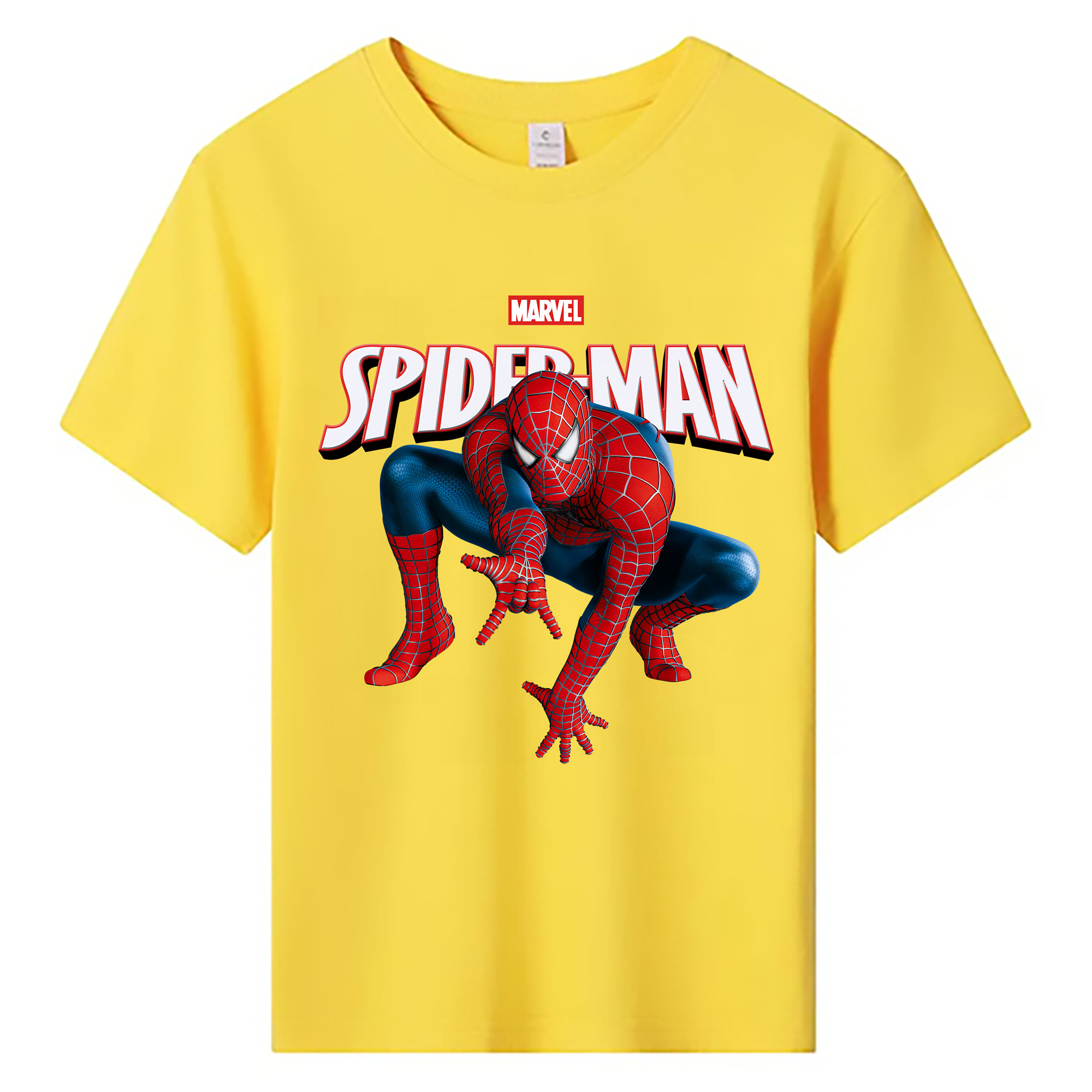 （画像用） Spider Man スパイダーマン 綿100％キッズTシャツ（フロントプリント）