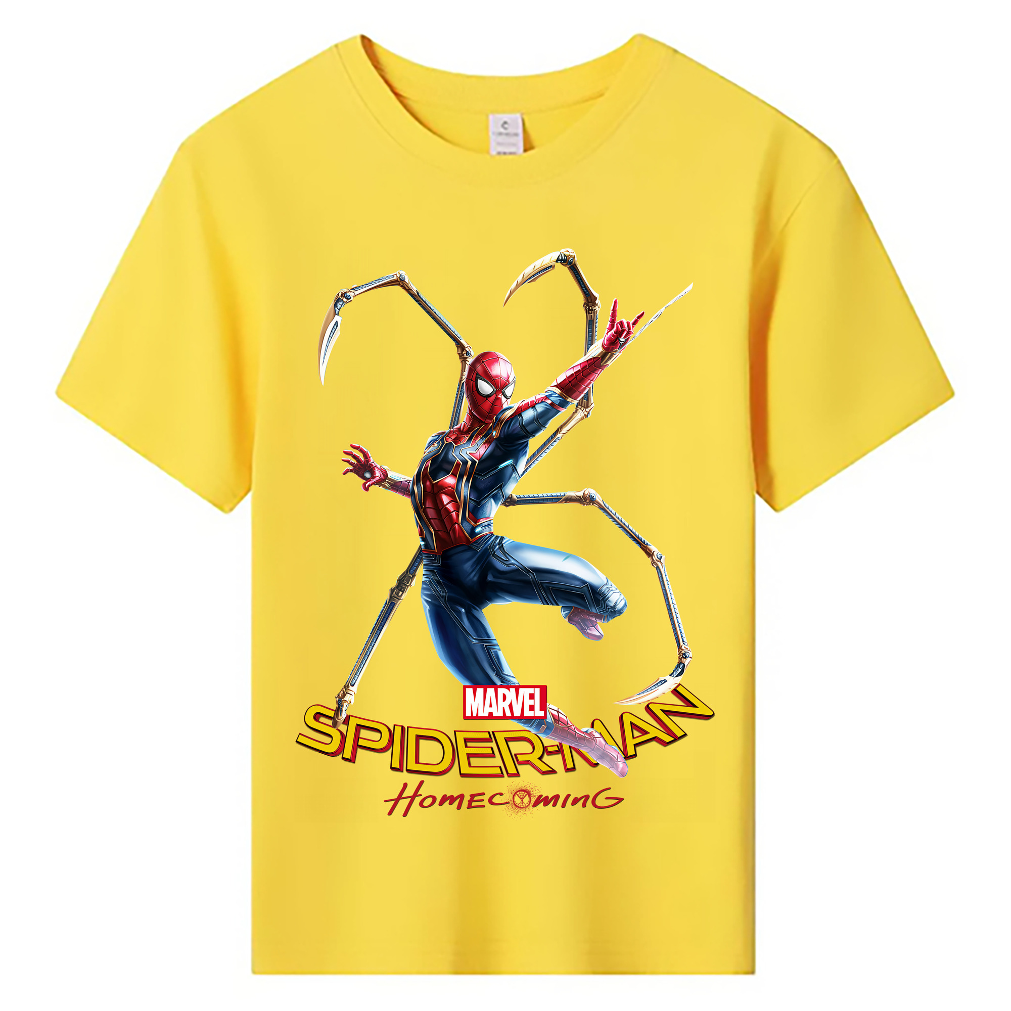 （画像用） Spider Man スパイダーマン 綿100％キッズTシャツ（フロントプリント）