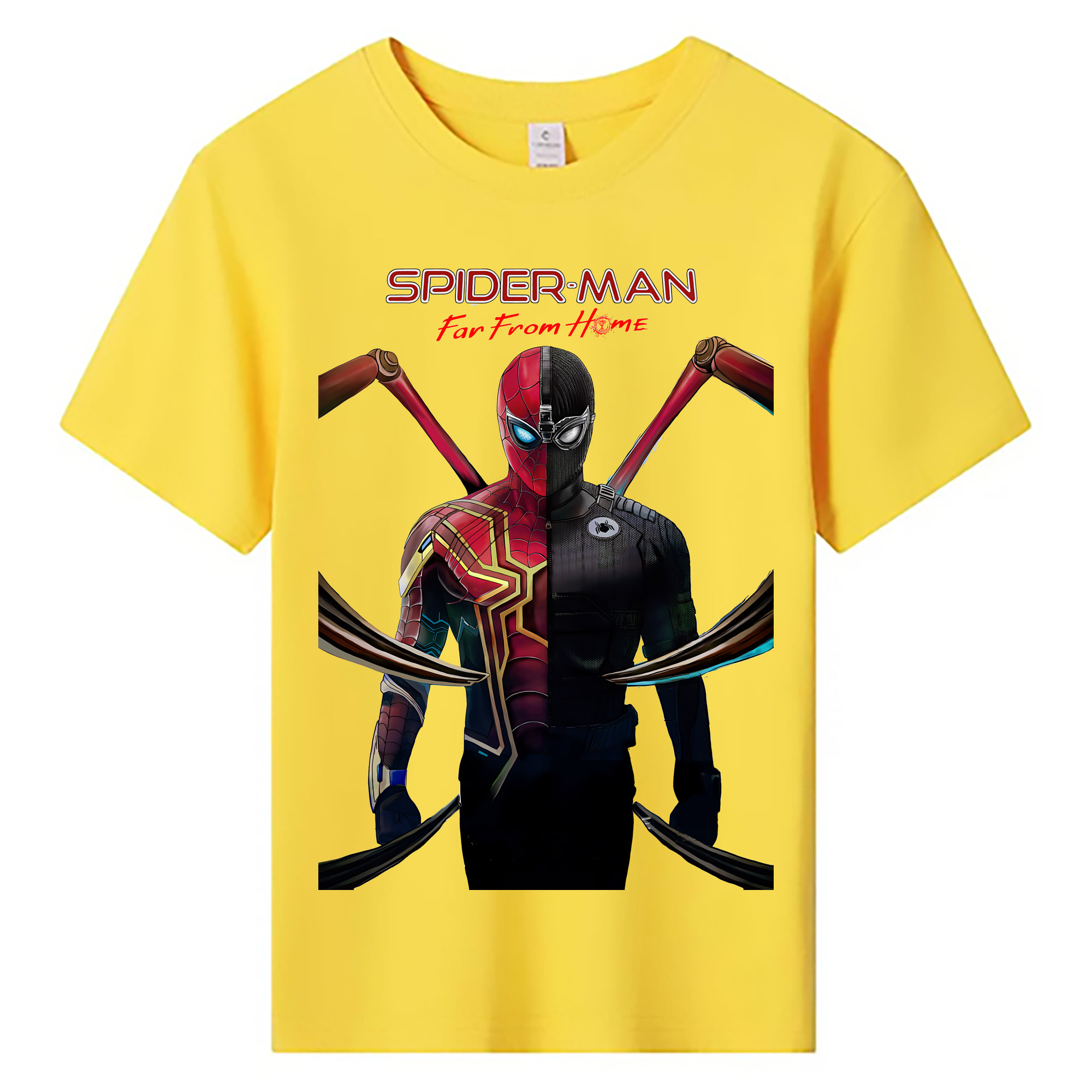 （画像用） Spider Man スパイダーマン 綿100％キッズTシャツ（フロントプリント）