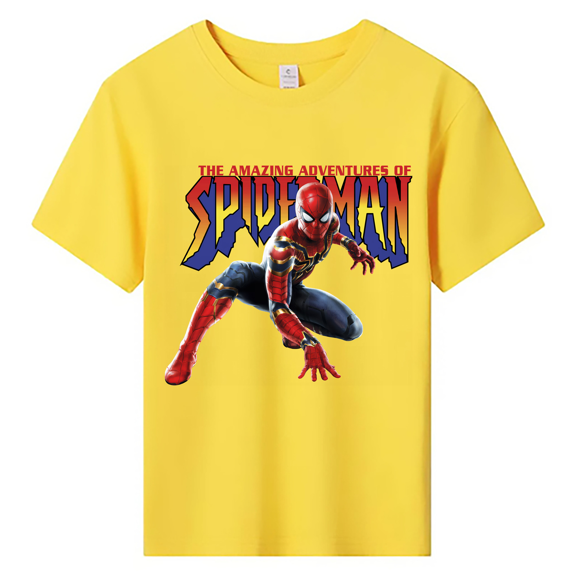 （画像用） Spider Man スパイダーマン 綿100％キッズTシャツ（フロントプリント）