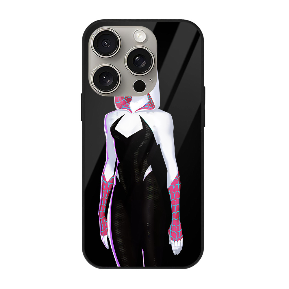 （画像用） Spider Man スパイダーマン 【iPhone15Pro対応】スマホケース 耐衝撃＆黄変防止 背面ガラス
