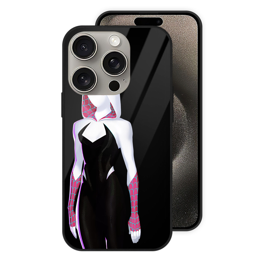 （画像用） Spider Man スパイダーマン 【iPhone15Pro対応】スマホケース 耐衝撃＆黄変防止 背面ガラス