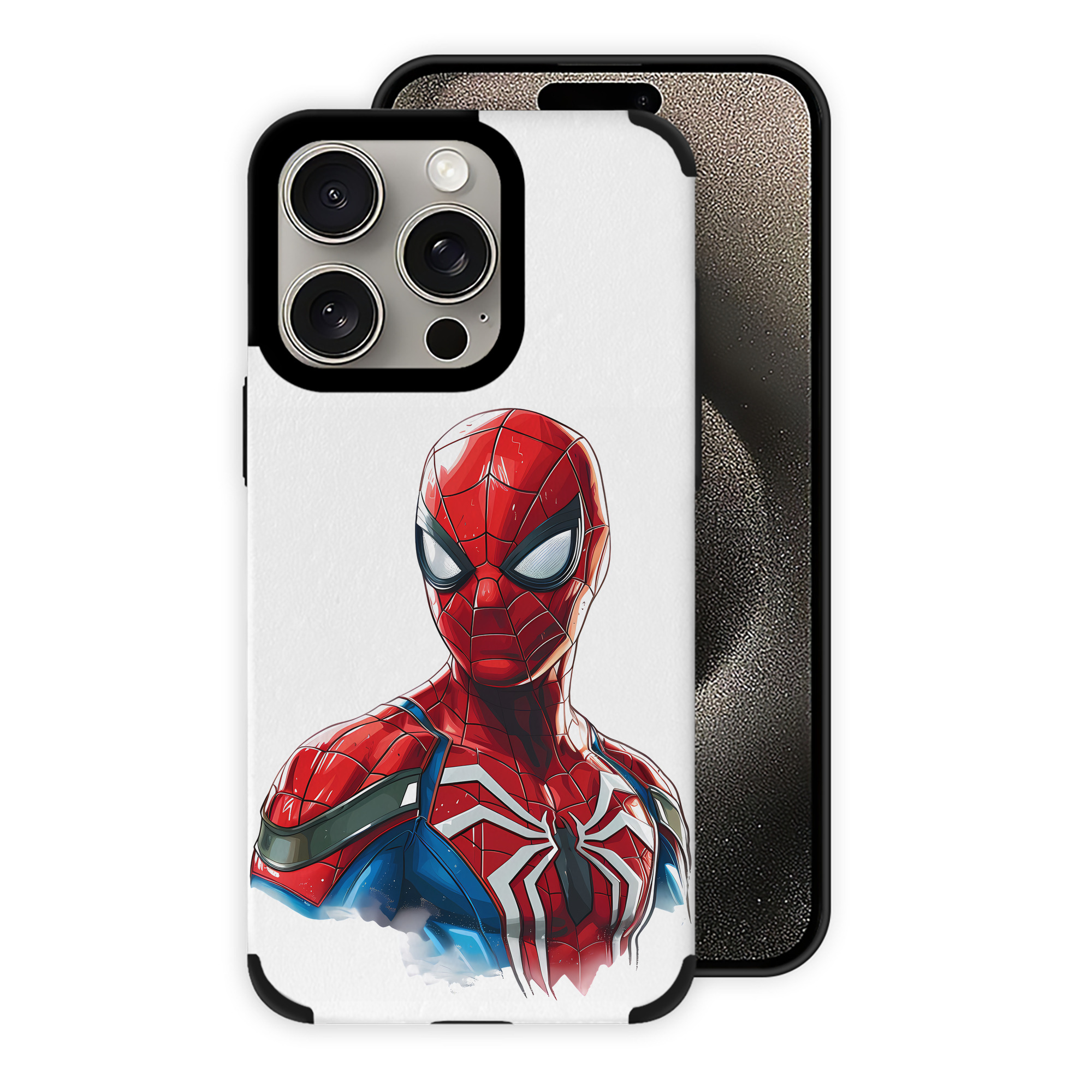 （画像用） Spider Man スパイダーマン 【iPhone15ProMax対応】 PUレザー スマホケース 耐衝撃＆黄変防止
