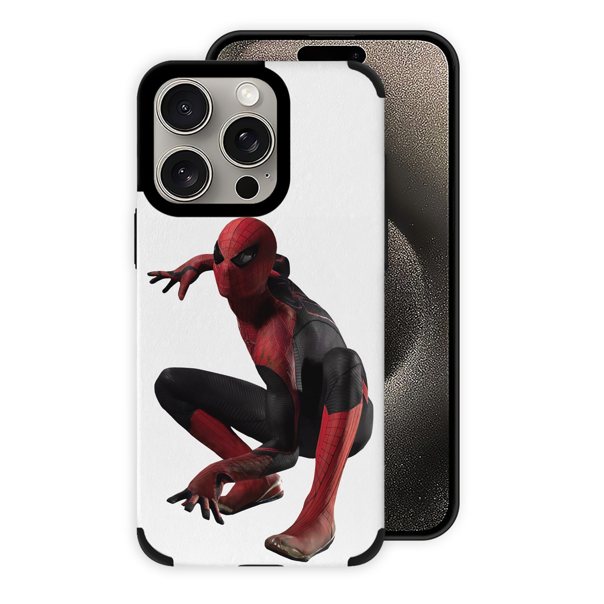 （画像用） Spider Man スパイダーマン 【iPhone15ProMax対応】 PUレザー スマホケース 耐衝撃＆黄変防止