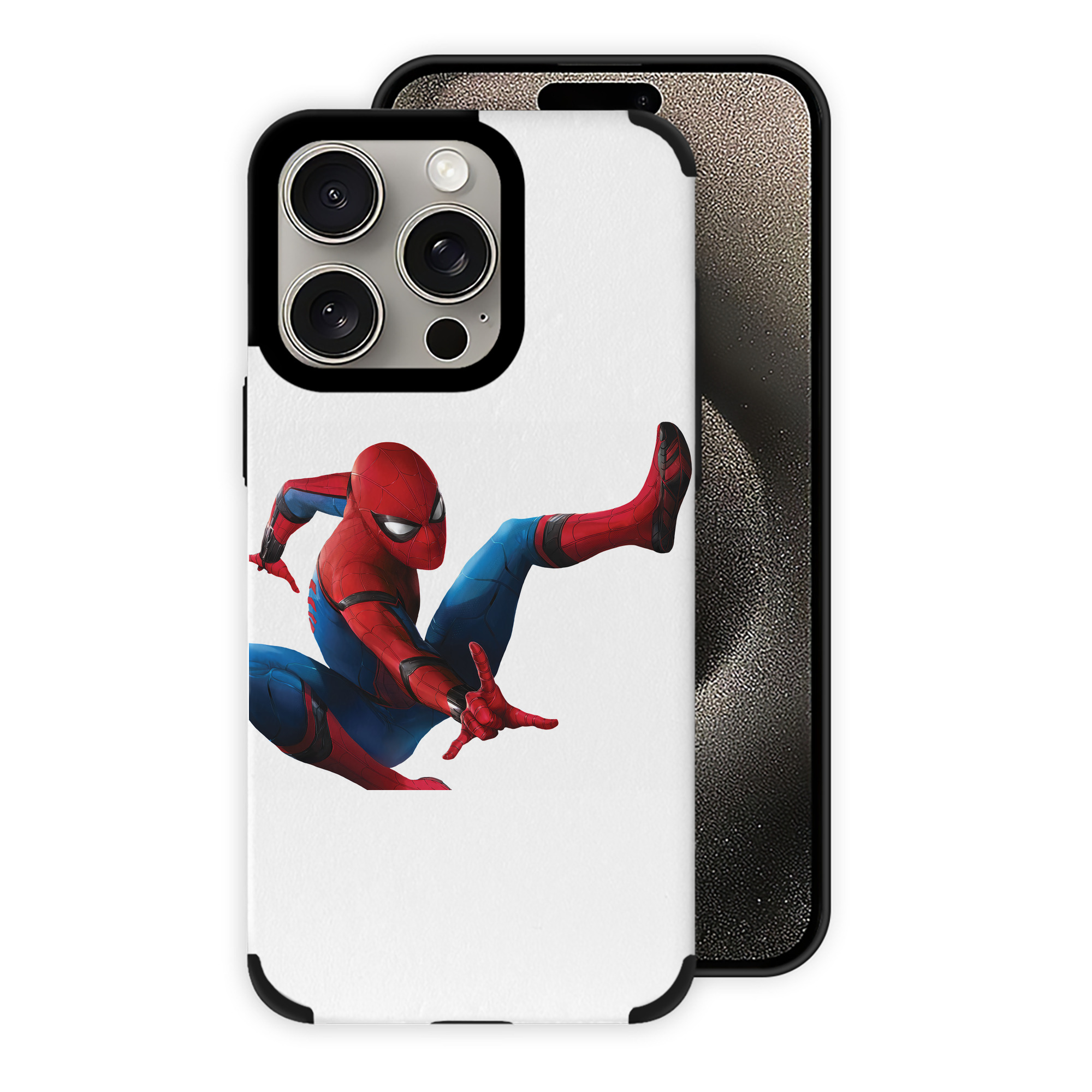 （画像用） Spider Man スパイダーマン 【iPhone15ProMax対応】 PUレザー スマホケース 耐衝撃＆黄変防止