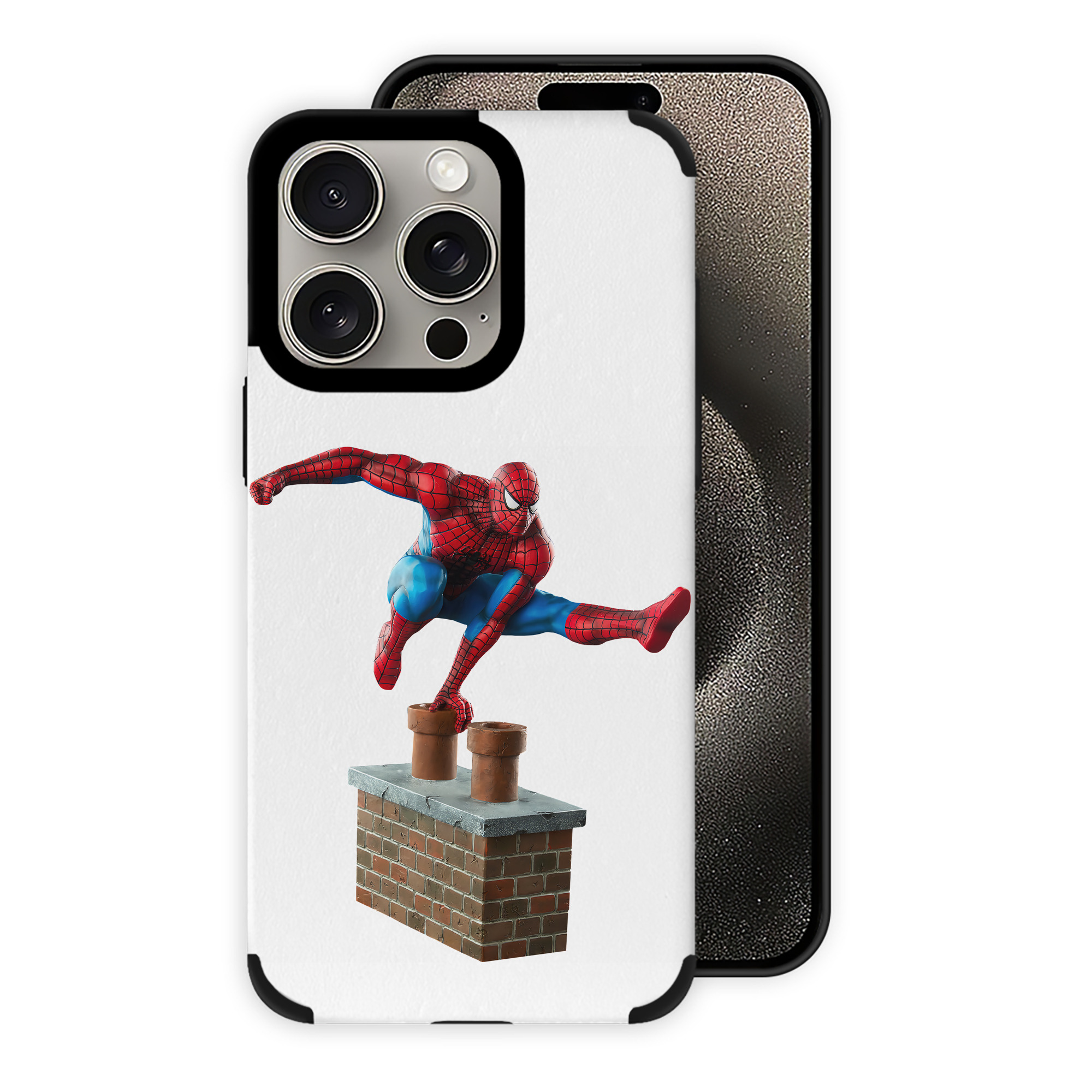 （画像用） Spider Man スパイダーマン 【iPhone15ProMax対応】 PUレザー スマホケース 耐衝撃＆黄変防止