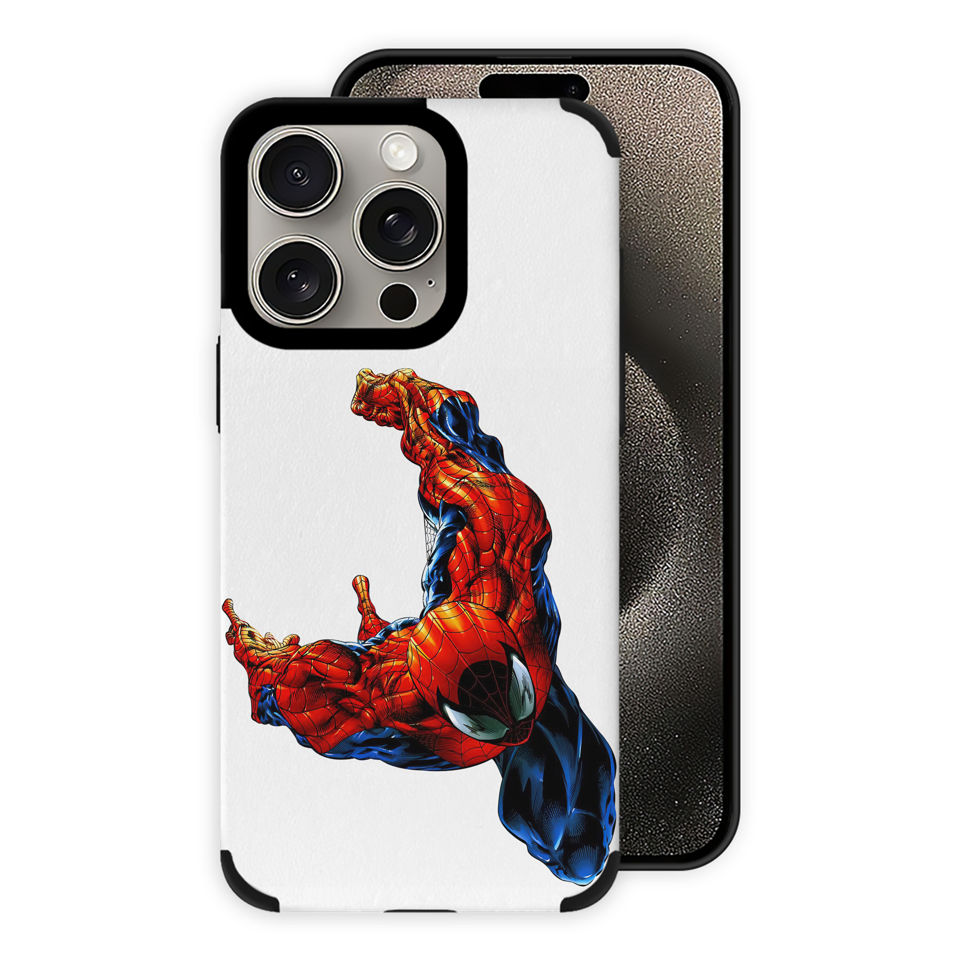 （画像用） Spider Man スパイダーマン 【iPhone15ProMax対応】 PUレザー スマホケース 耐衝撃＆黄変防止