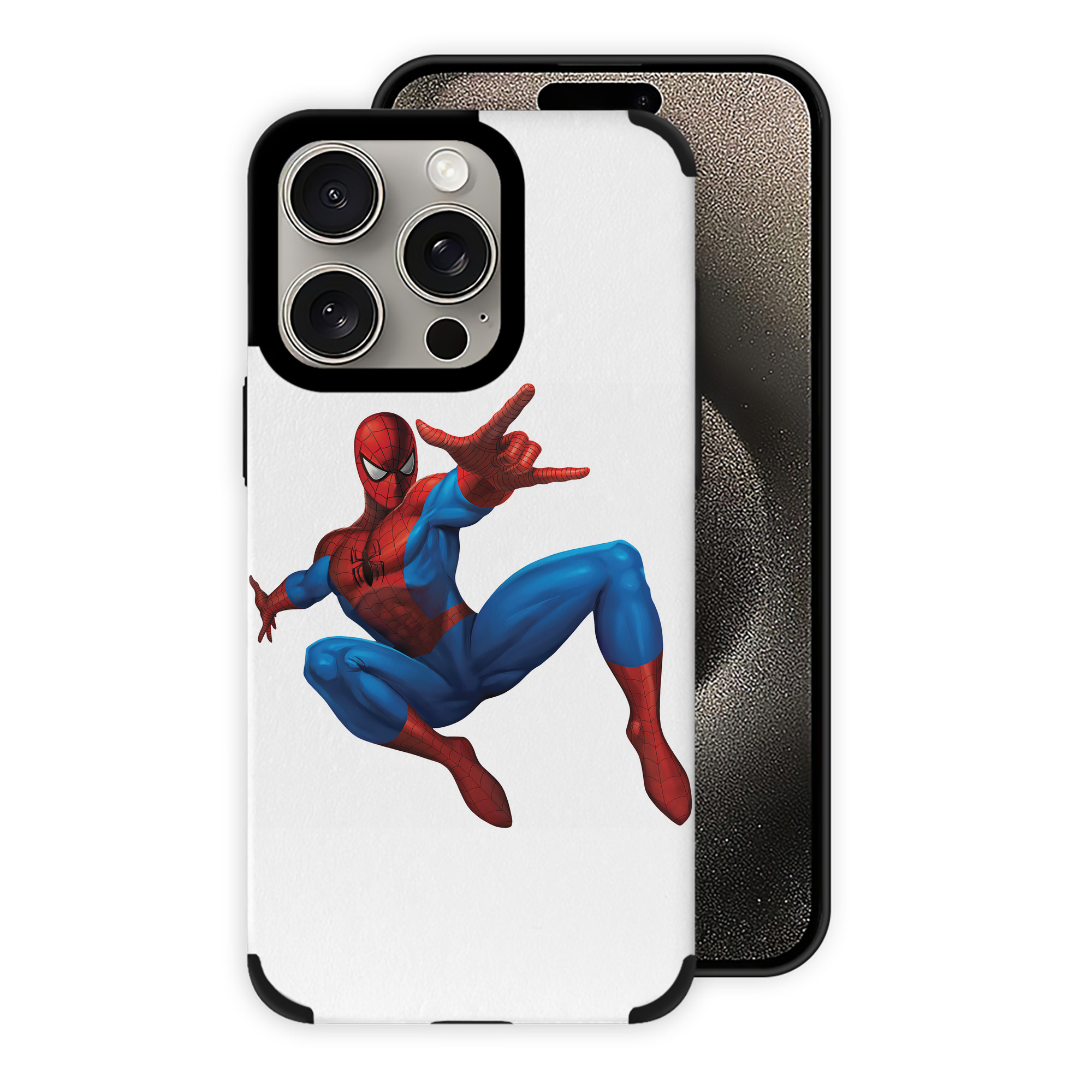 （画像用） Spider Man スパイダーマン 【iPhone15ProMax対応】 PUレザー スマホケース 耐衝撃＆黄変防止