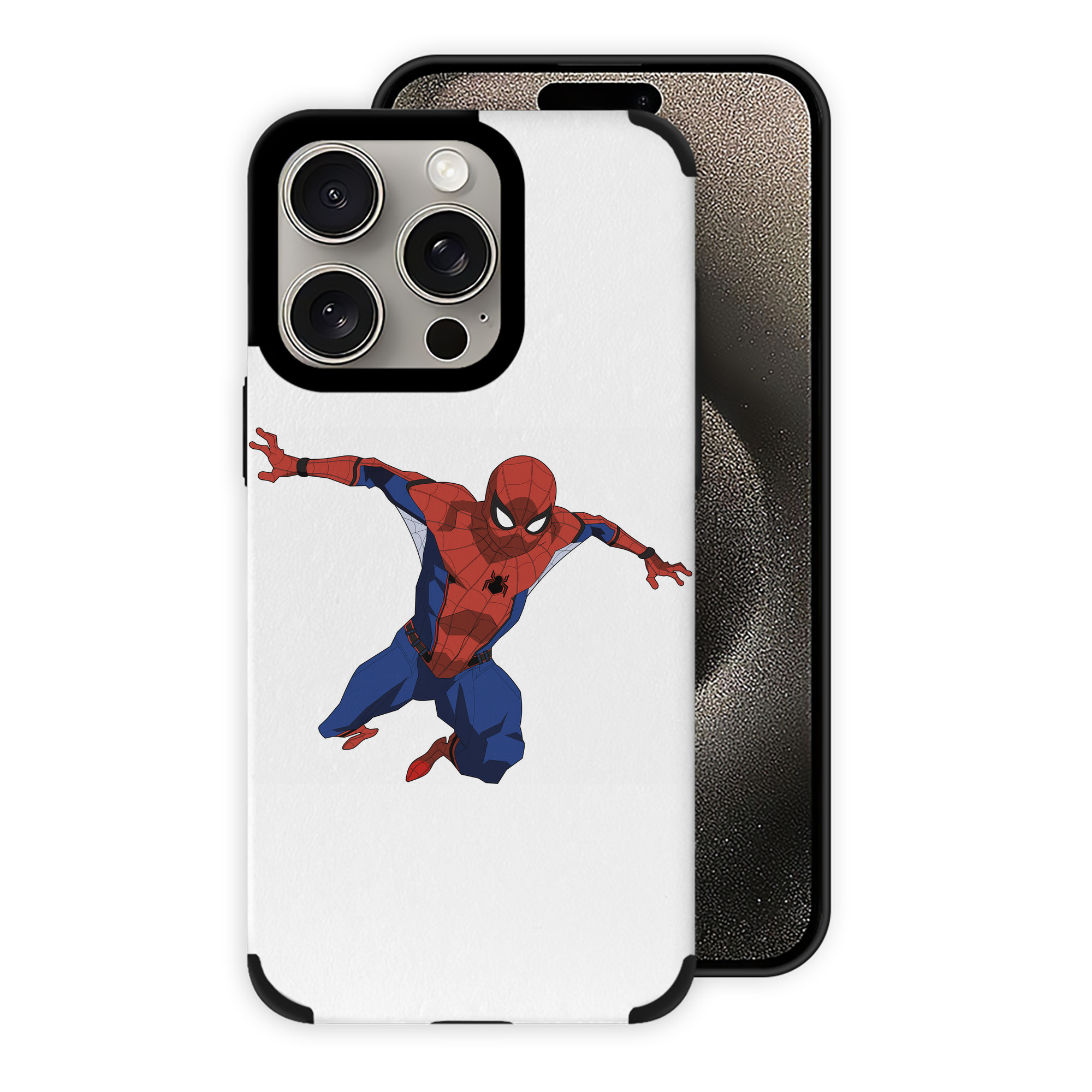（画像用） Spider Man スパイダーマン 【iPhone15ProMax対応】 PUレザー スマホケース 耐衝撃＆黄変防止
