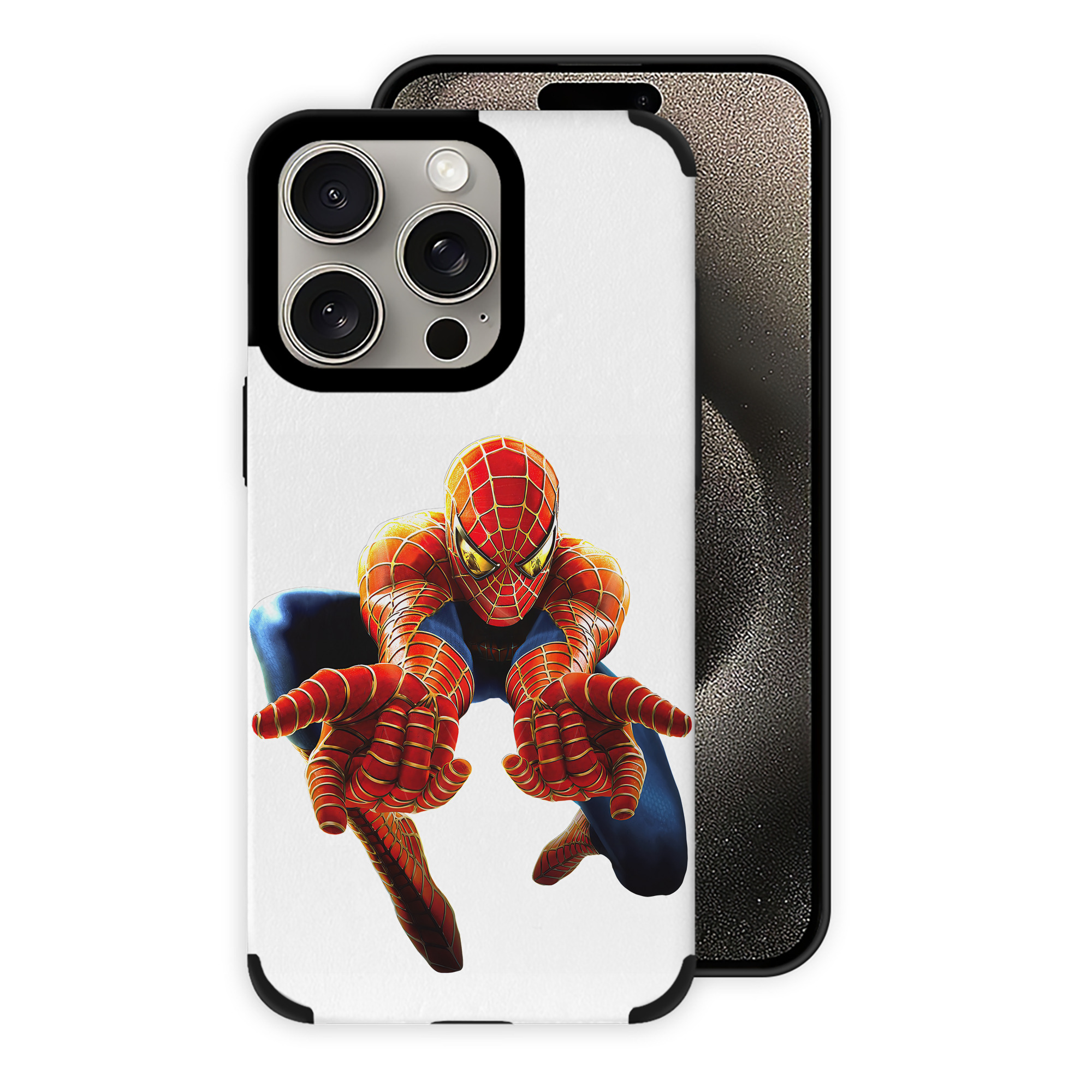 （画像用） Spider Man スパイダーマン 【iPhone15ProMax対応】 PUレザー スマホケース 耐衝撃＆黄変防止