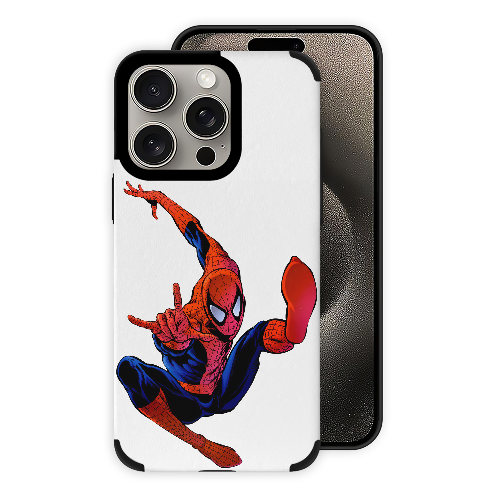 （画像用） Spider Man スパイダーマン 【iPhone15ProMax対応】 PUレザー スマホケース 耐衝撃＆黄変防止