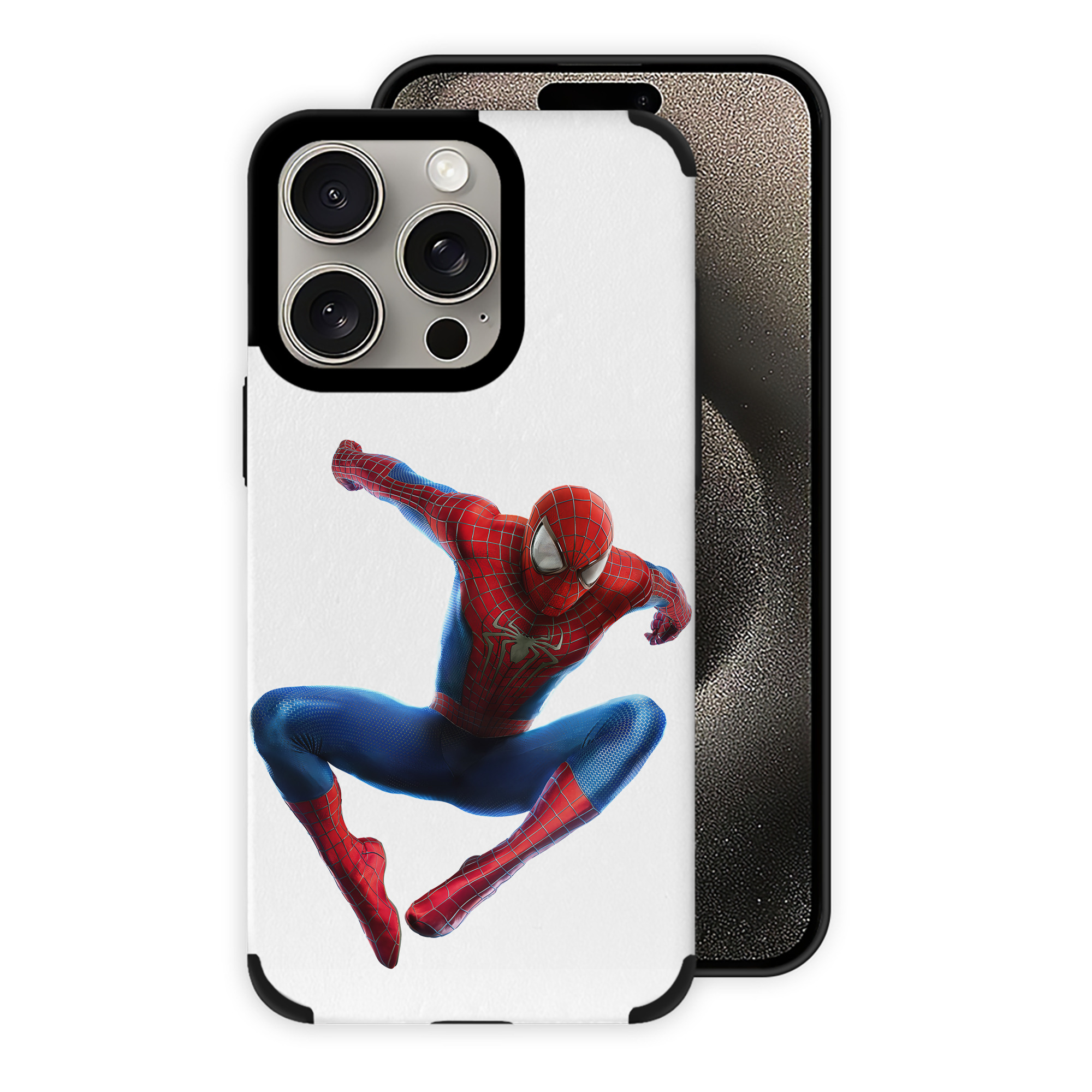（画像用） Spider Man スパイダーマン 【iPhone15ProMax対応】 PUレザー スマホケース 耐衝撃＆黄変防止