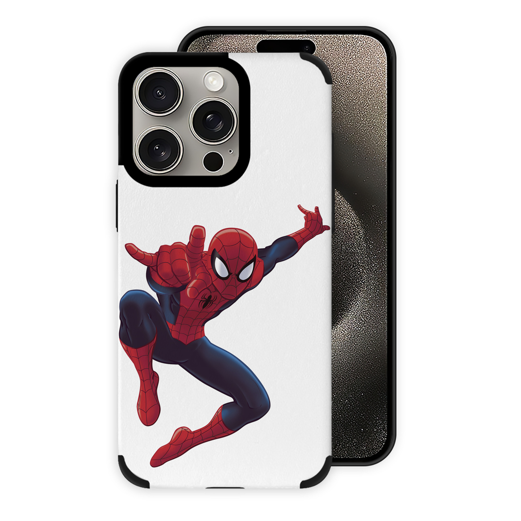 （画像用） Spider Man スパイダーマン 【iPhone15ProMax対応】 PUレザー スマホケース 耐衝撃＆黄変防止