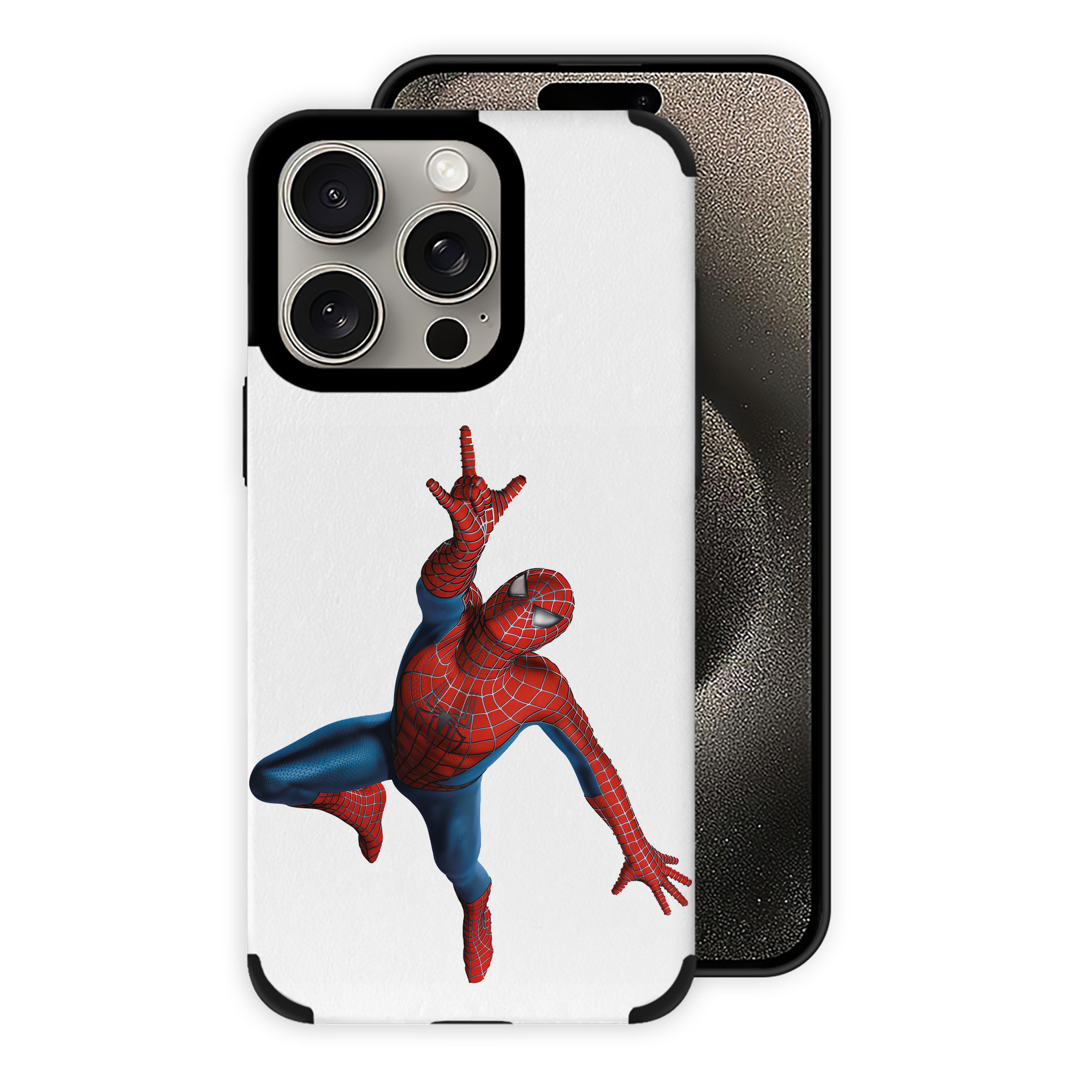 （画像用） Spider Man スパイダーマン 【iPhone15ProMax対応】 PUレザー スマホケース 耐衝撃＆黄変防止