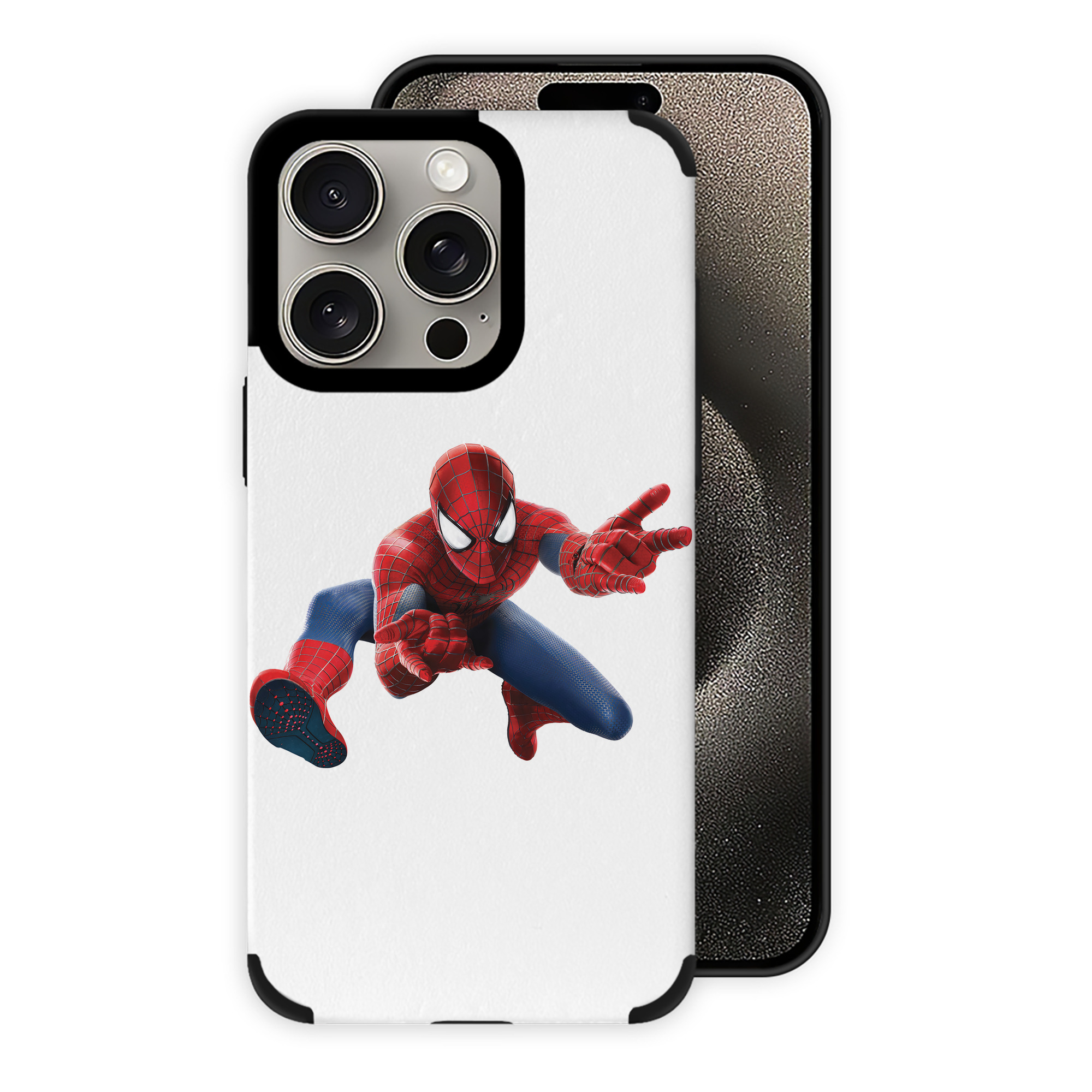 （画像用） Spider Man スパイダーマン 【iPhone15ProMax対応】 PUレザー スマホケース 耐衝撃＆黄変防止