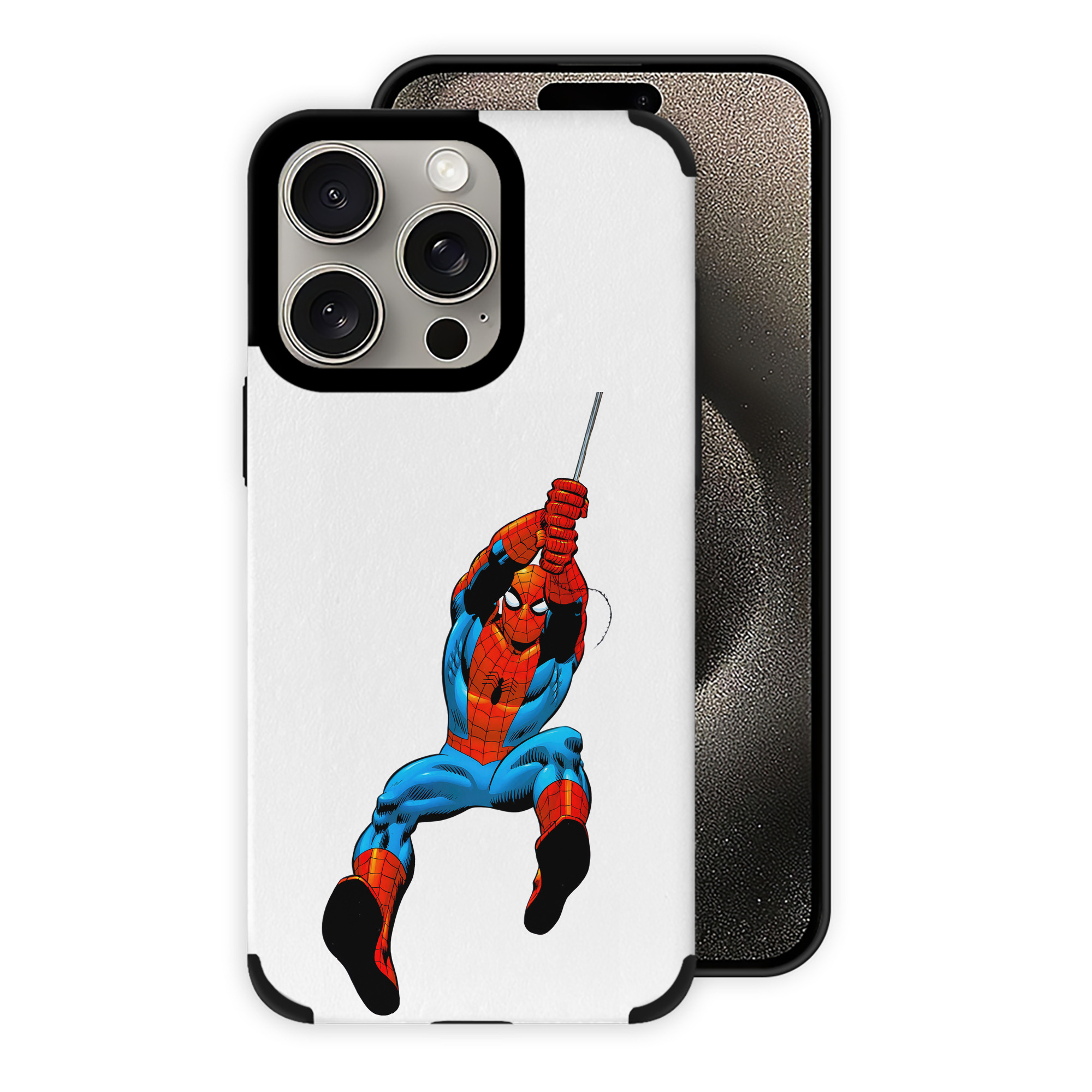 （画像用） Spider Man スパイダーマン 【iPhone15ProMax対応】 PUレザー スマホケース 耐衝撃＆黄変防止