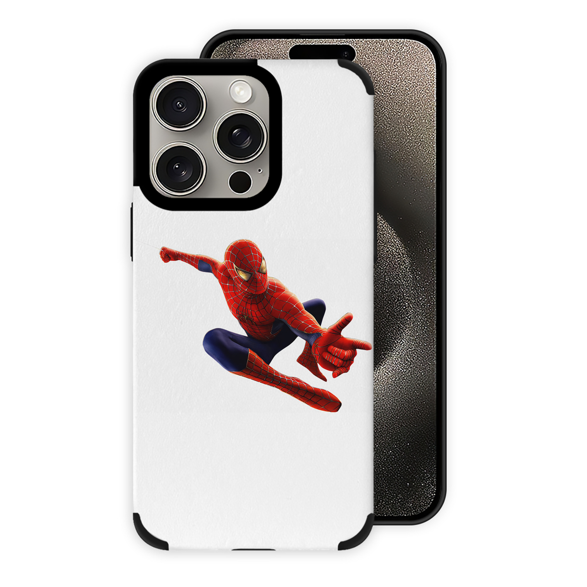 （画像用） Spider Man スパイダーマン 【iPhone15ProMax対応】 PUレザー スマホケース 耐衝撃＆黄変防止