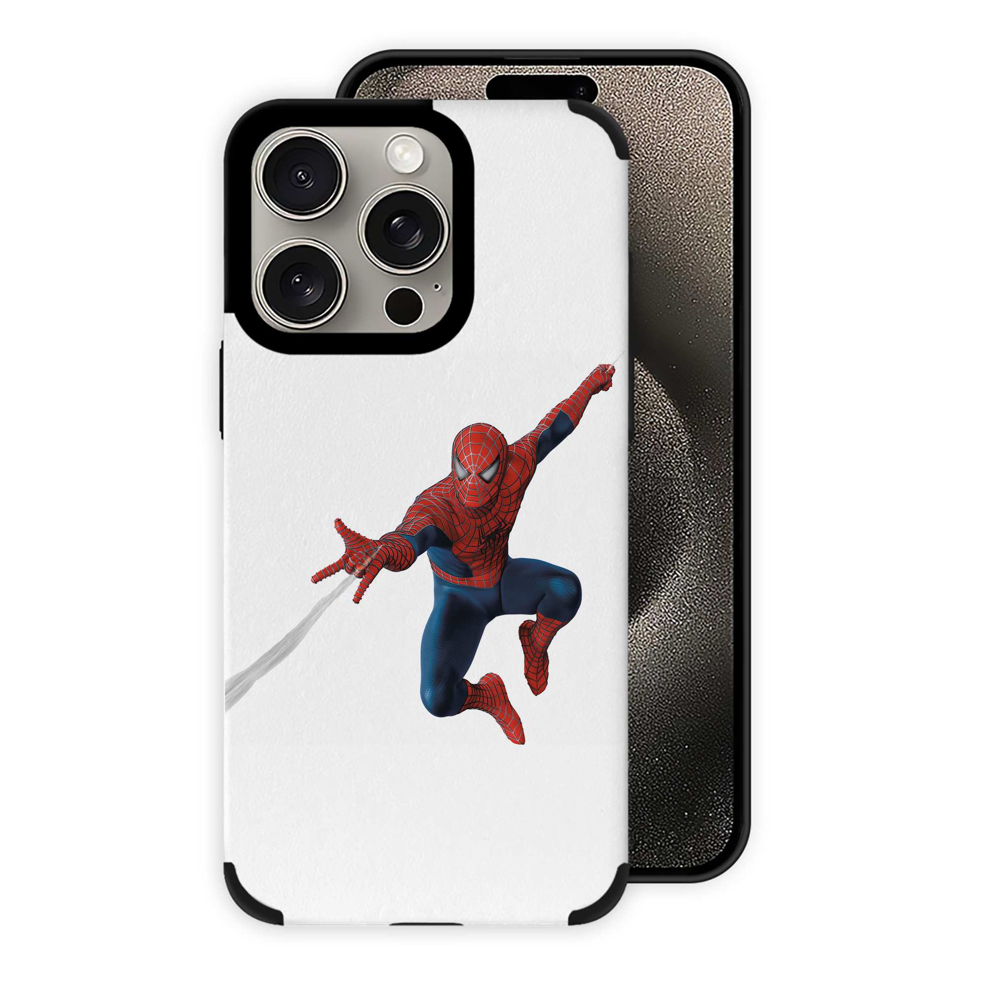 （画像用） Spider Man スパイダーマン 【iPhone15ProMax対応】 PUレザー スマホケース 耐衝撃＆黄変防止