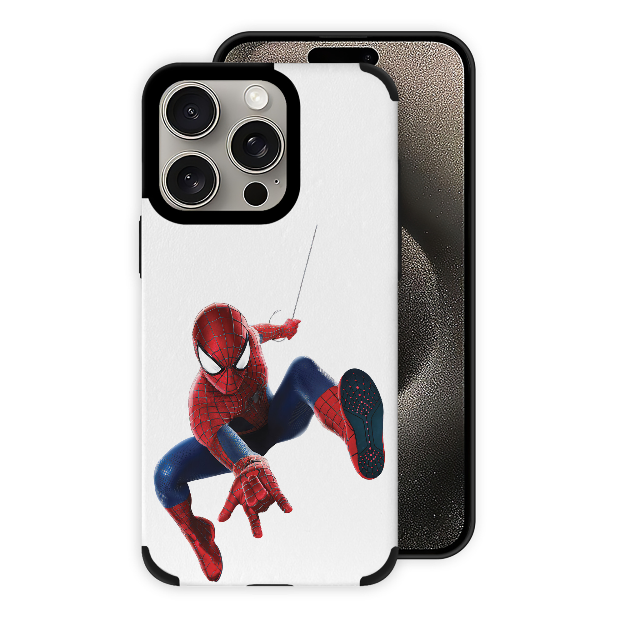 （画像用） Spider Man スパイダーマン 【iPhone15ProMax対応】 PUレザー スマホケース 耐衝撃＆黄変防止