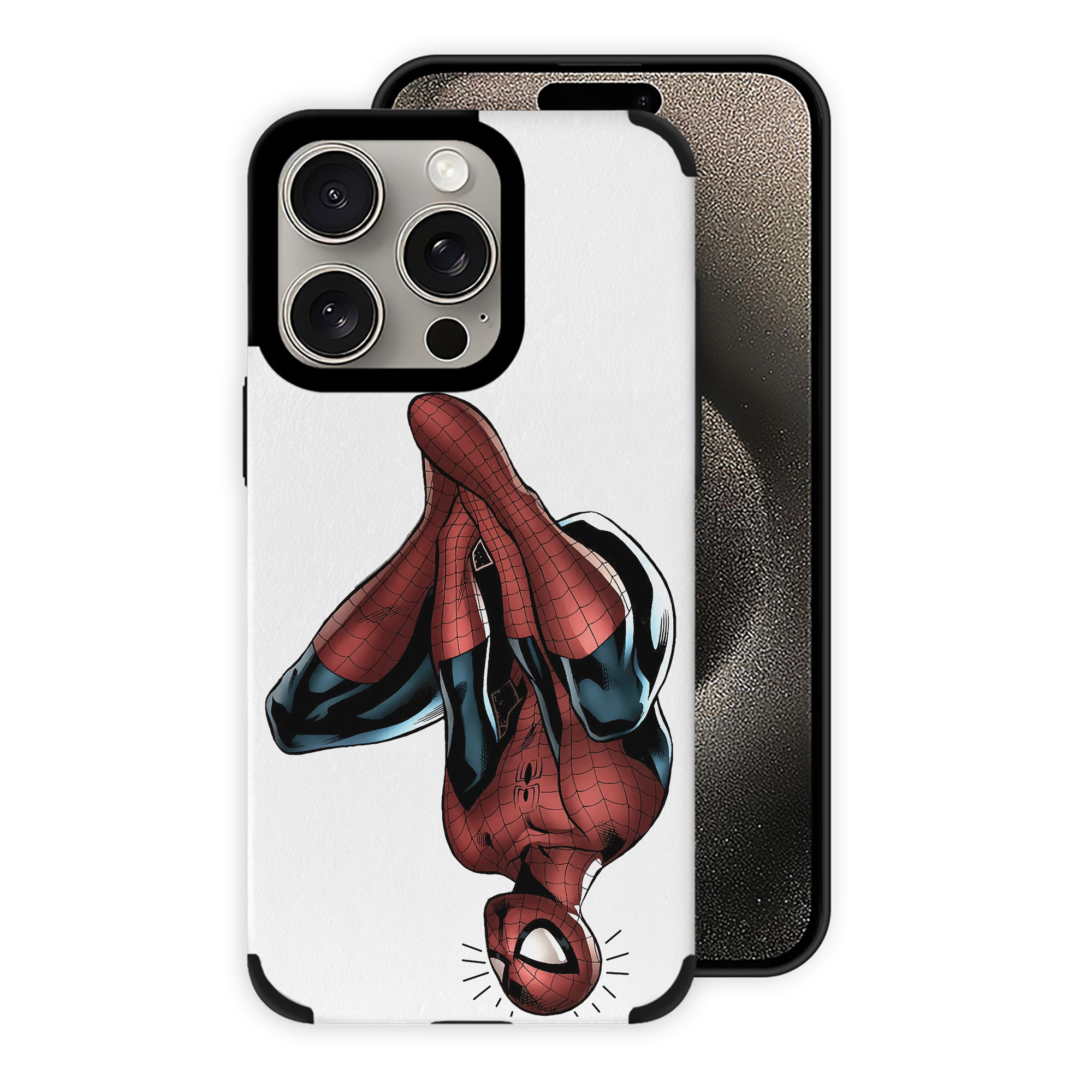 （画像用） Spider Man スパイダーマン 【iPhone15ProMax対応】 PUレザー スマホケース 耐衝撃＆黄変防止